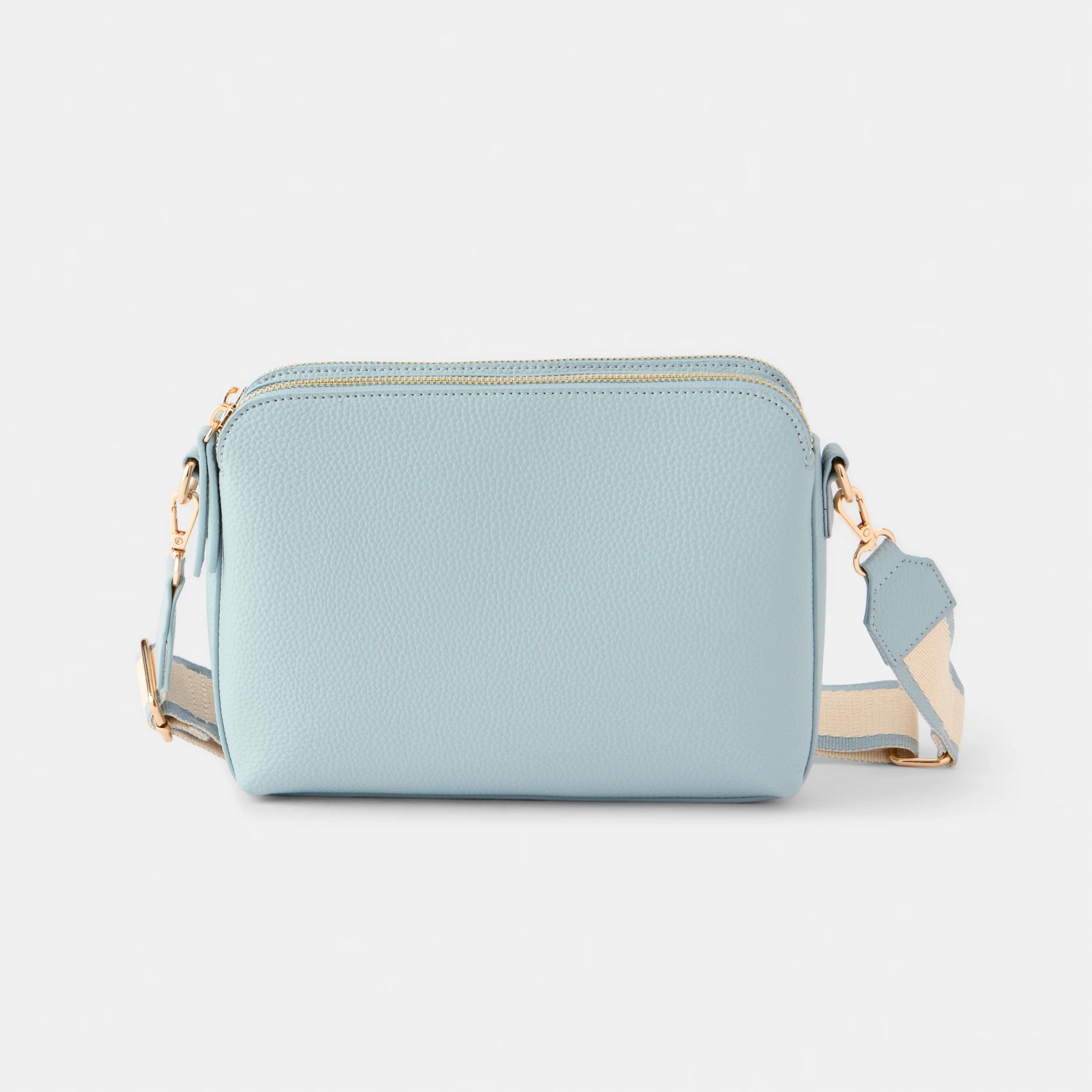 1 Double Pocket Crossbody Bag Wint Blue, 1 of 4