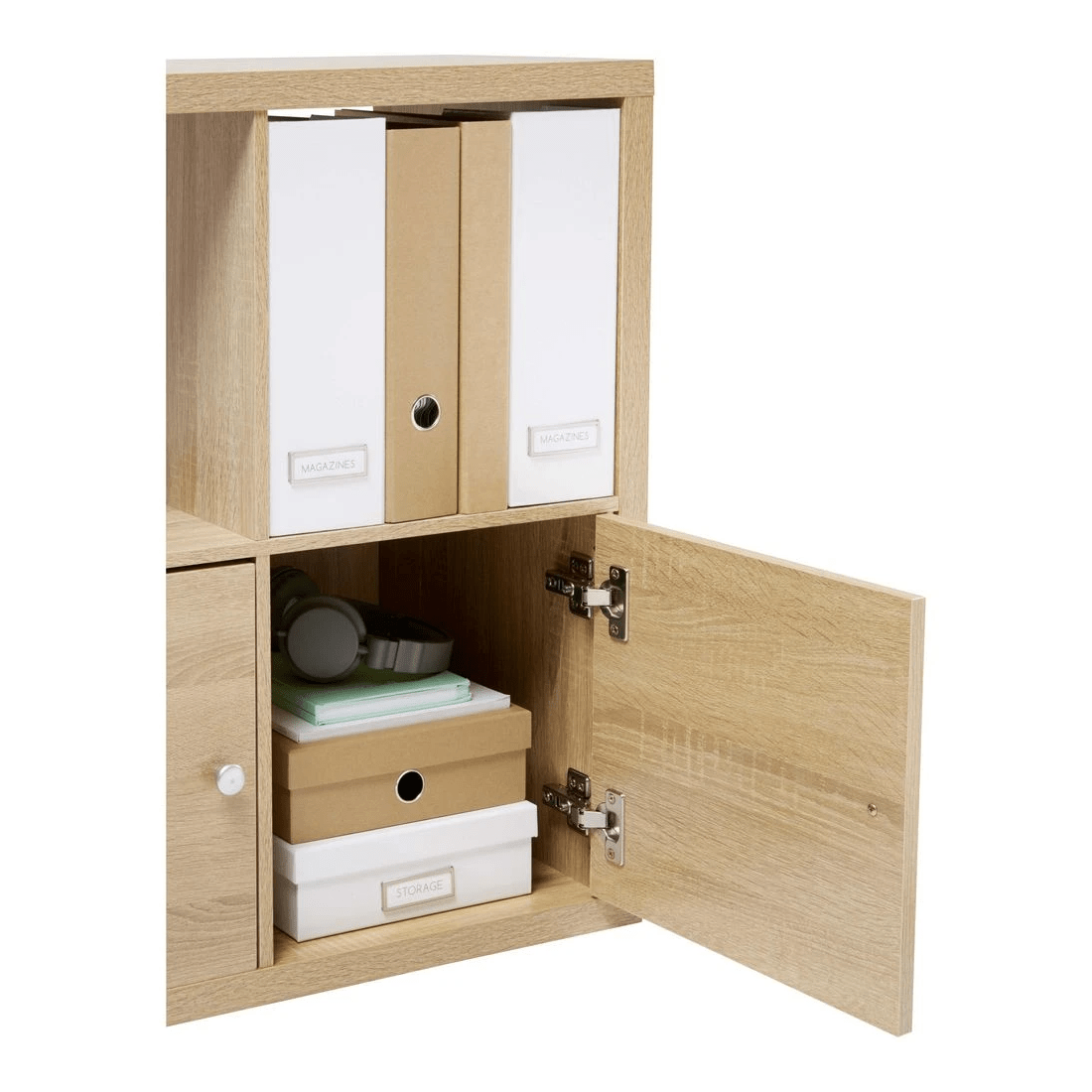 4 Horsen Cube Insert With Door Oak, 4 of 8