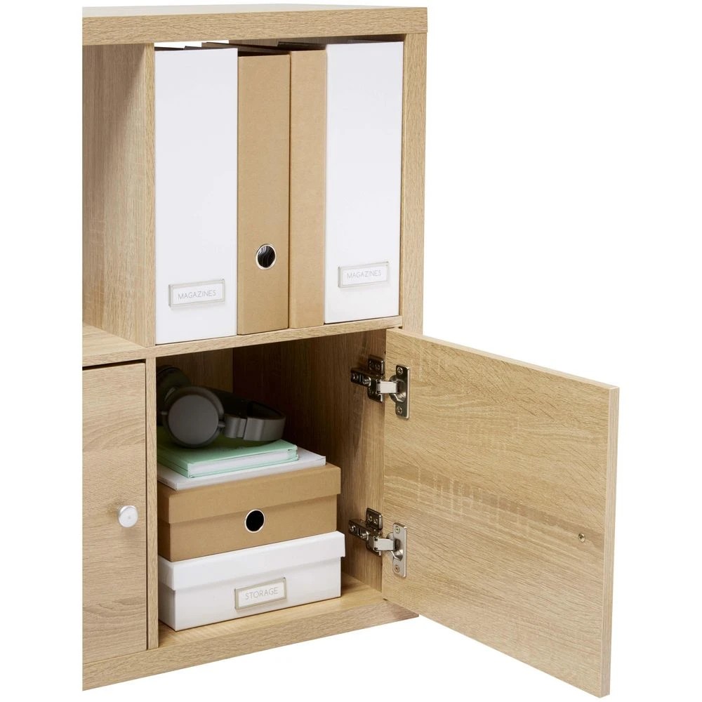 4 Horsen Cube Insert With Door Oak Storage Cubes & Containers, 4 of 8