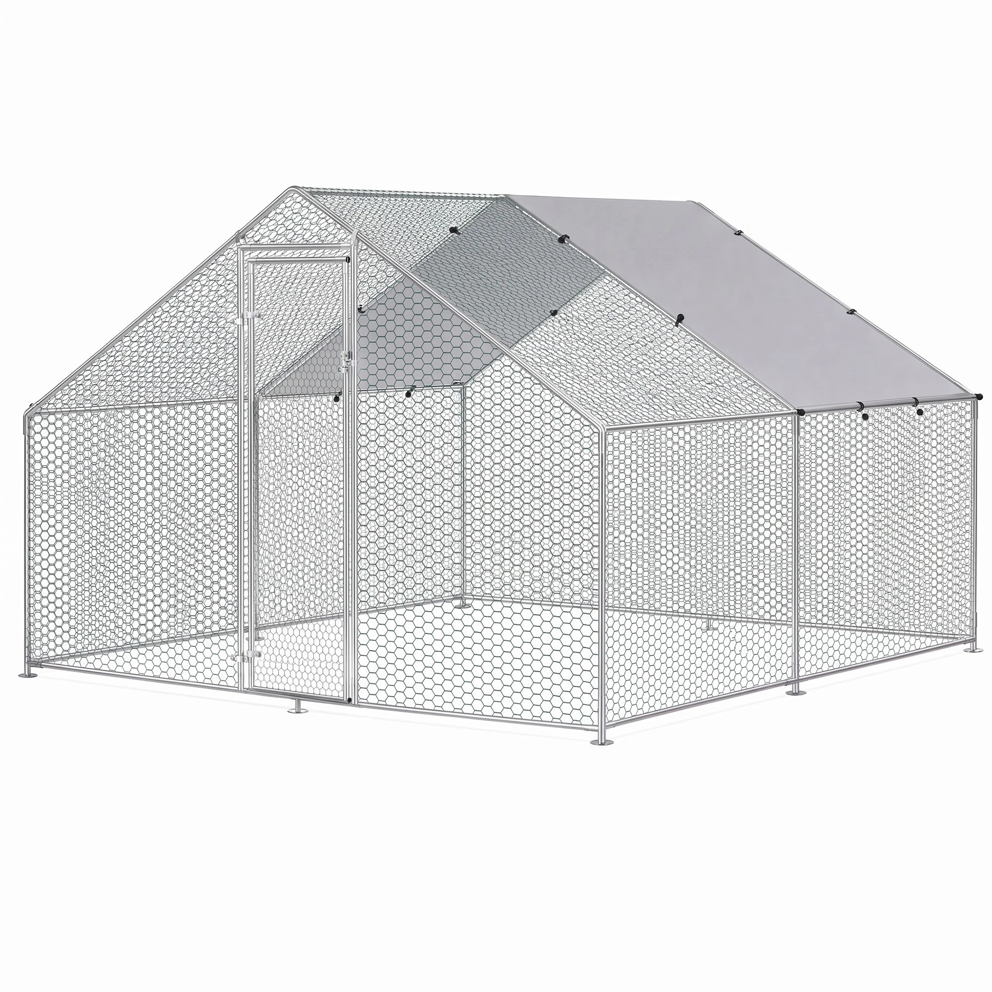 i.Pet Chicken Coop Large 3x3x2m Walk in Hen Cage Run Rabbit Hutch ...