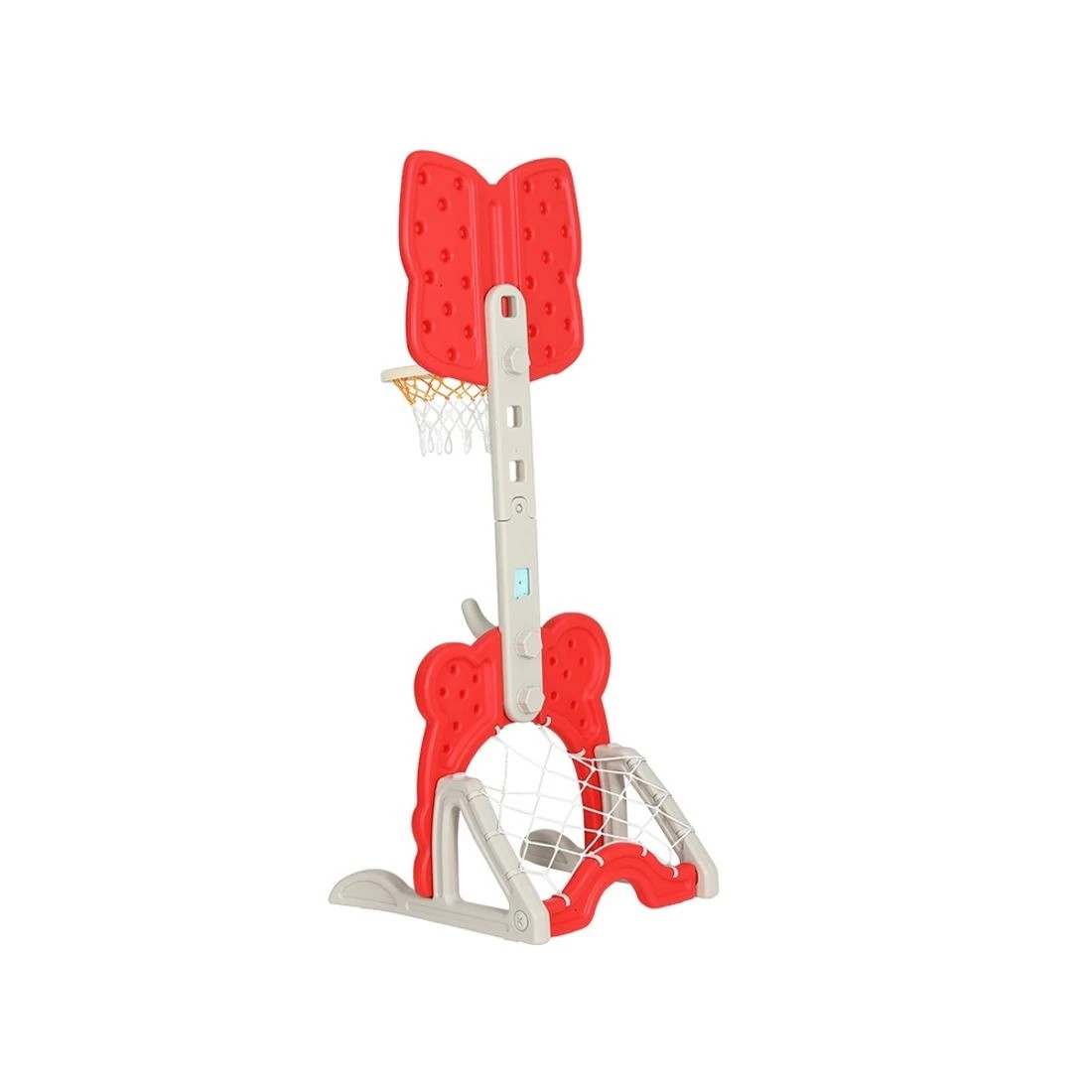 4 Keezi Kids Basketball Hoop Stand Adjustable 5-in-1 Sports Center Toys Set - Red, 4 of 7