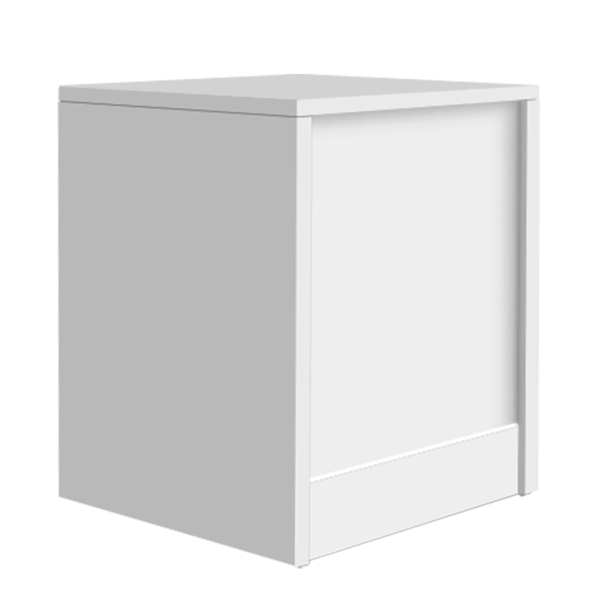 4 Alfordson Bedside Table Hamptons Nightstand Storage Side End Cabinet - White, 4 of 10