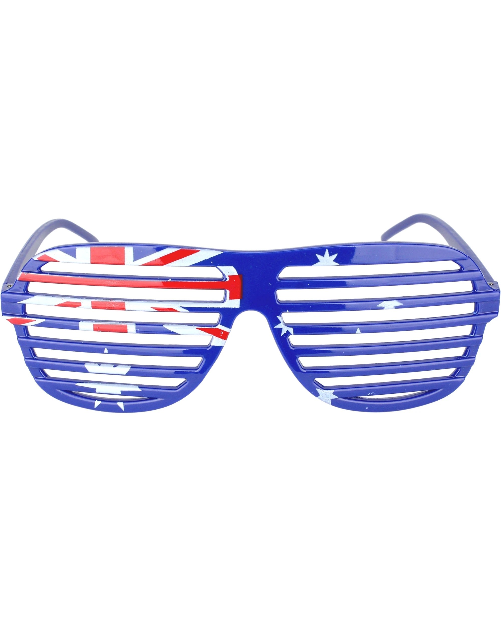1 JD Party Aussie Shutter Shade Glasses - Blue, 1 of 2