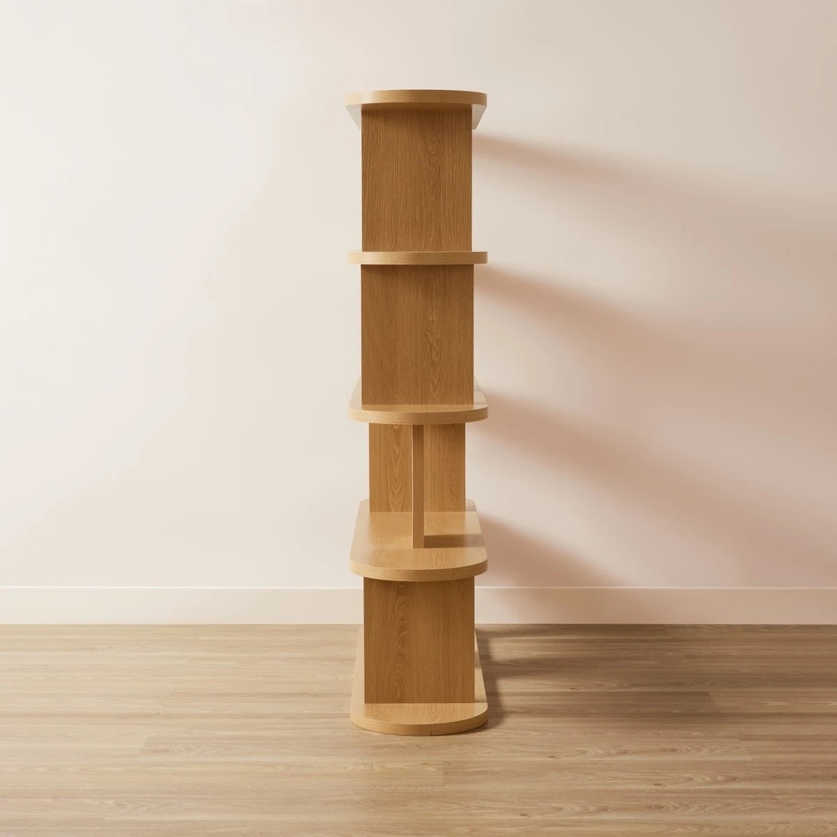 4 5 Tier Lozenge Bookshelf - Oak Look, 4 of 5