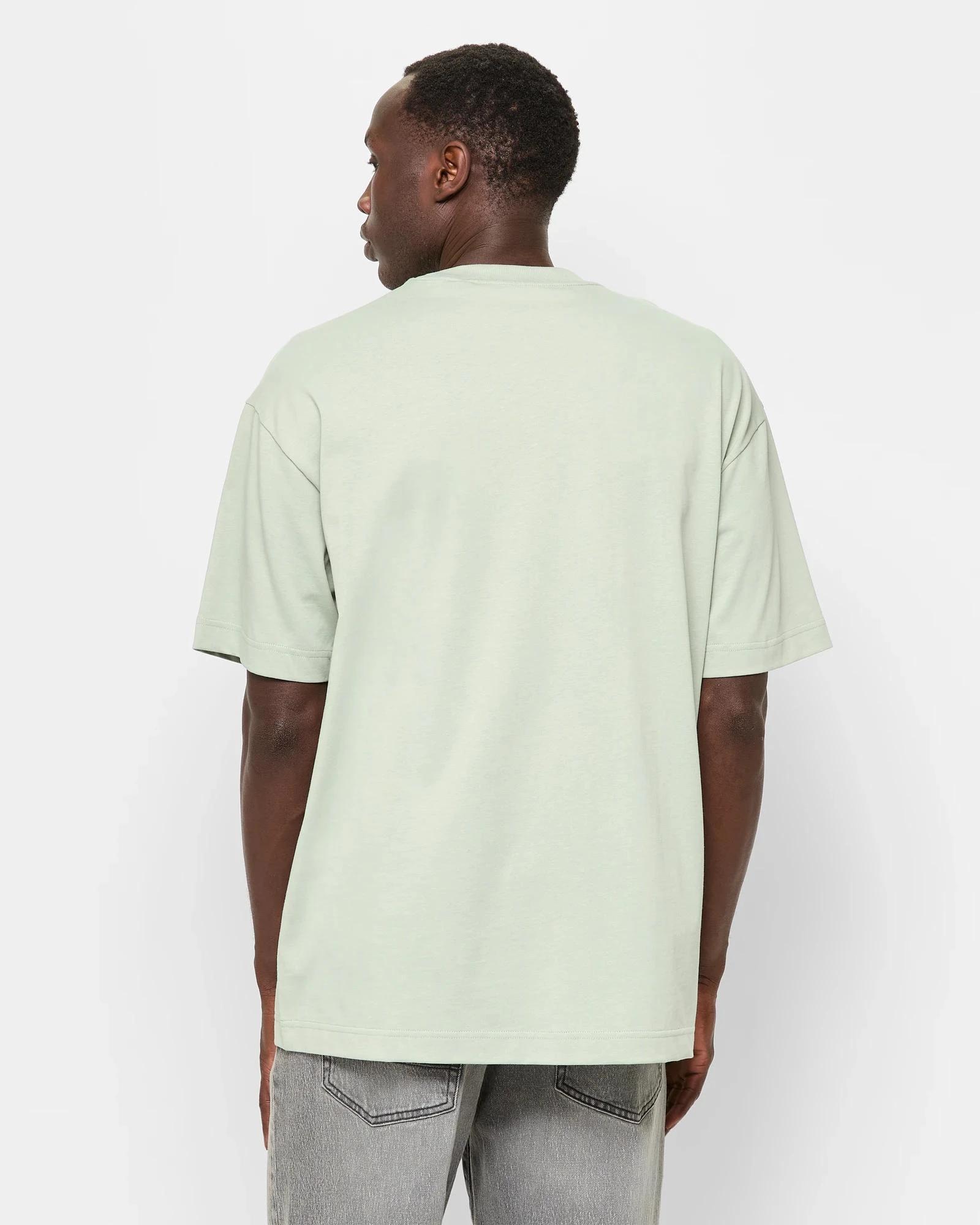 4 Commons Australian Cotton Oversized Heavy Core T-Shirt AQUA/GREY, 4 of 7