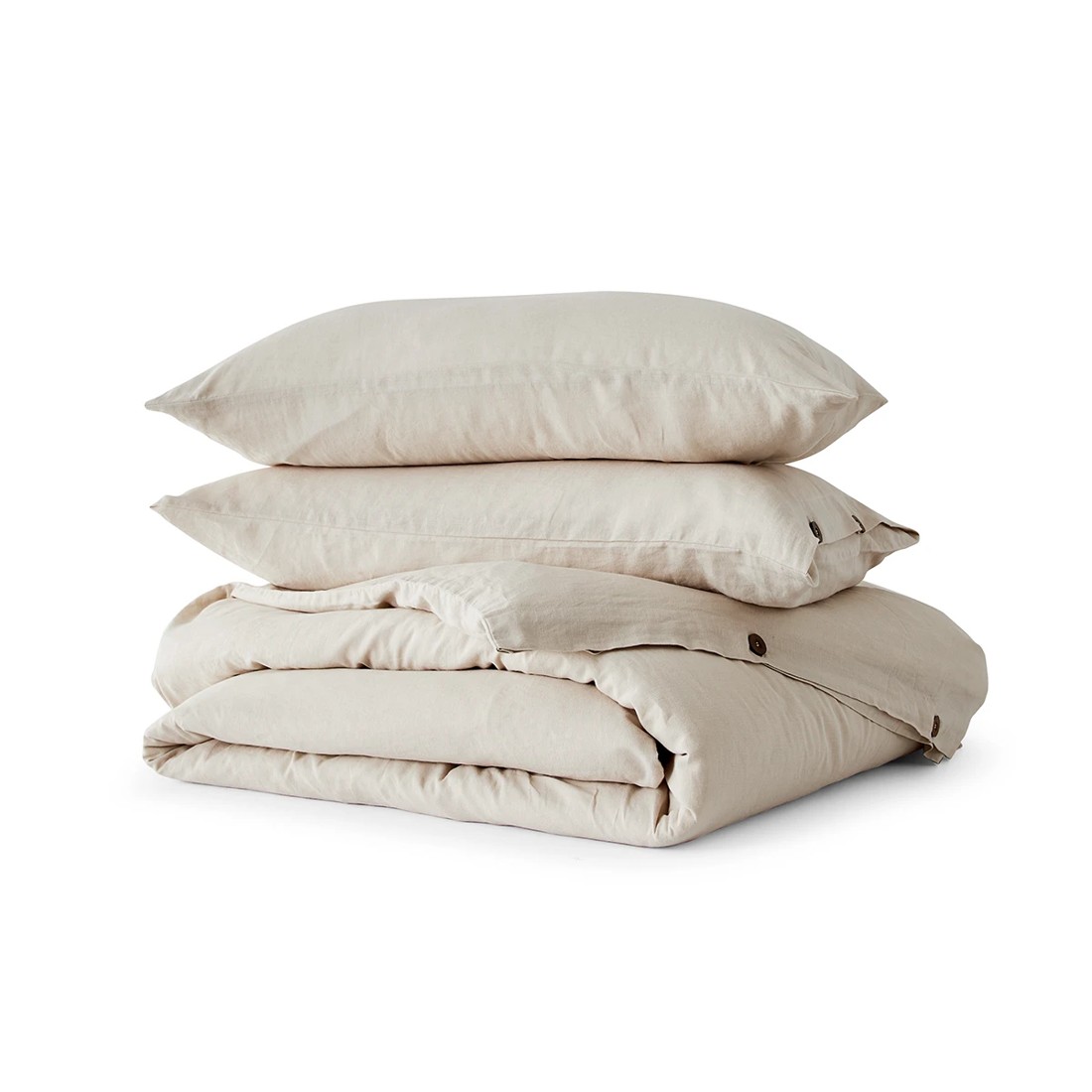 7 Kayden Linen Cotton Quilt Cover Set - Queen Bed, Natural, 7 of 7