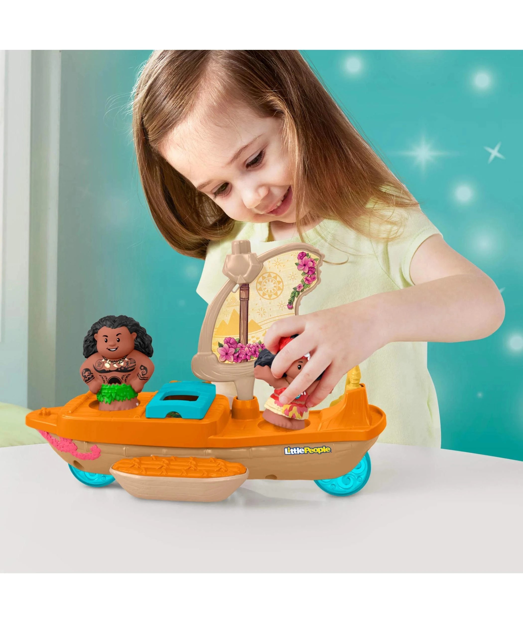 6 Fisher - Price Little People Disney Princess Moana & Maui’s Canoe Playset - Multi, 6 of 6