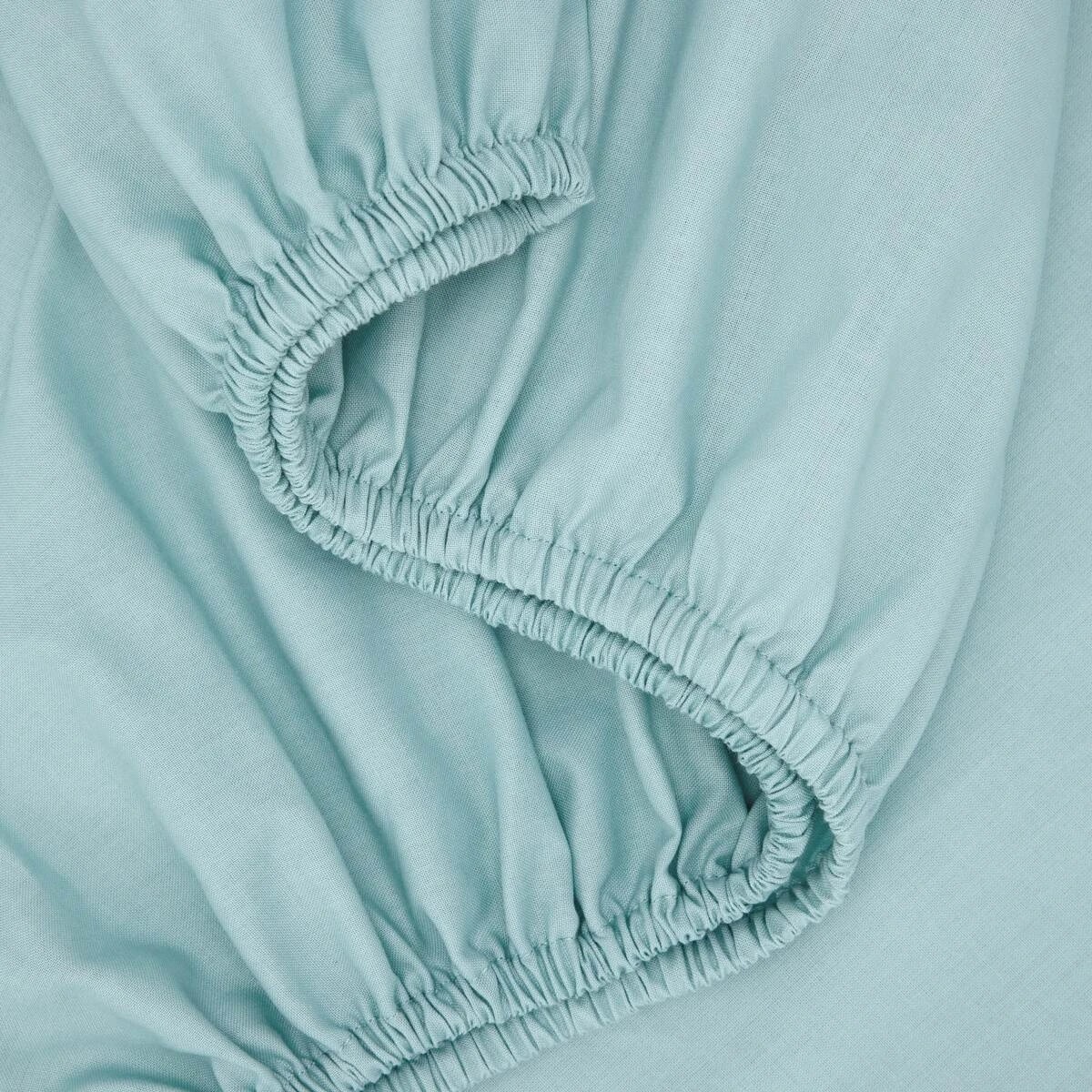 3 180 Thread Count Fitted Sheet - Queen Bed, Marine, 3 of 4