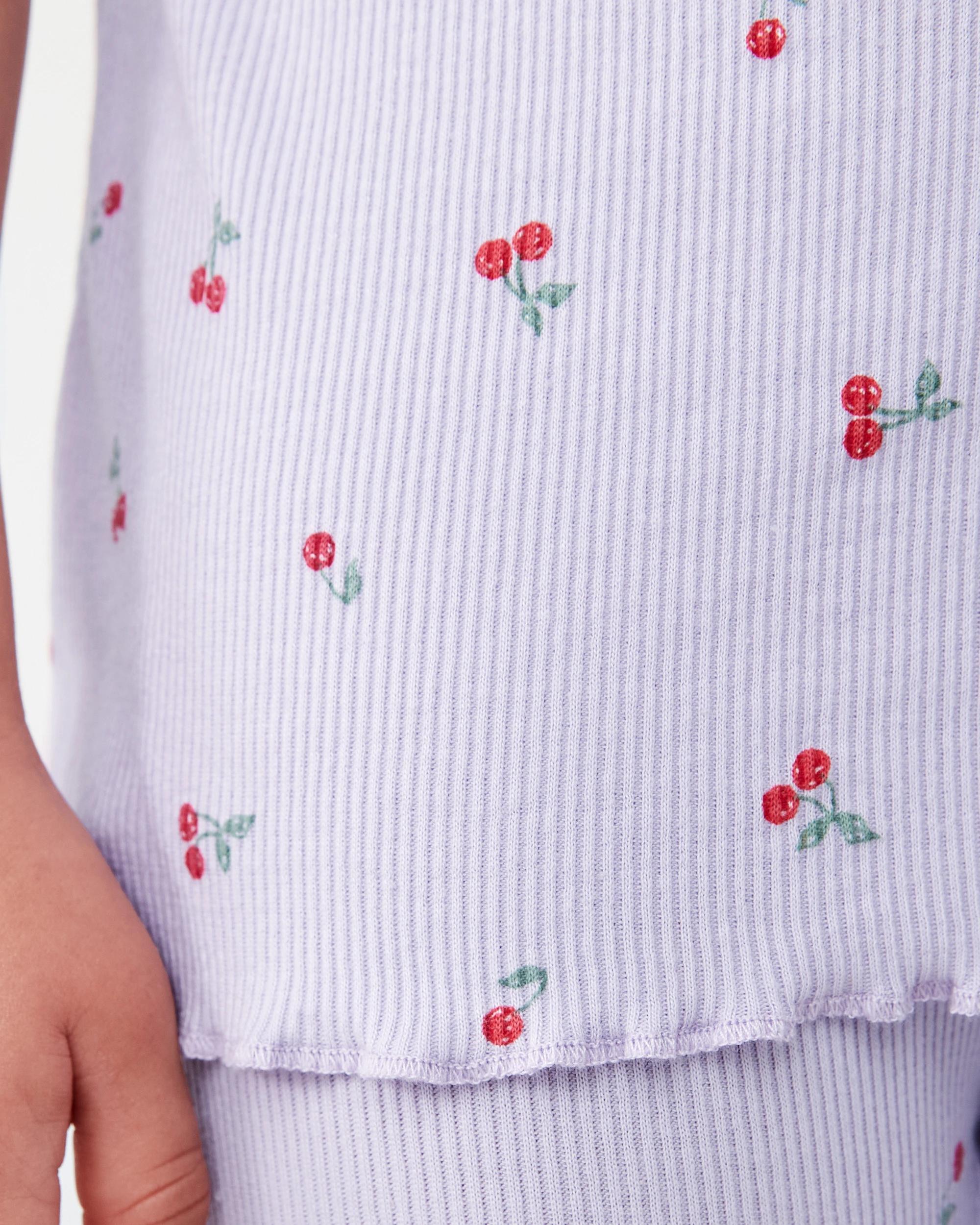 6 Short Sleeve Rib T-shirt Pur Cherry, 6 of 10