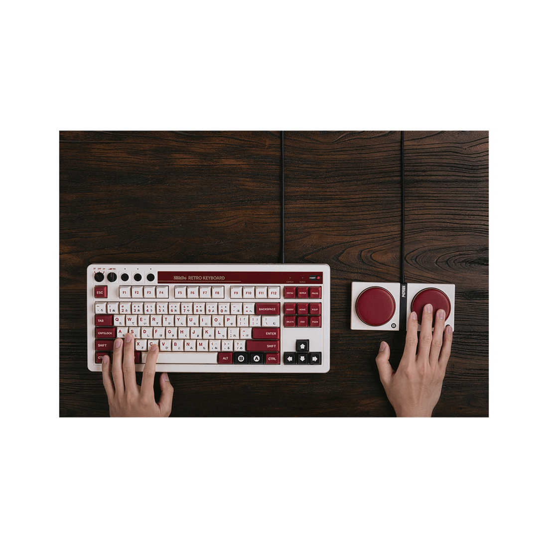 9 8bitdo Retro 87-key Mechanical Gaming Keyboard For Android Windows Fami Edition - White, 9 of 10