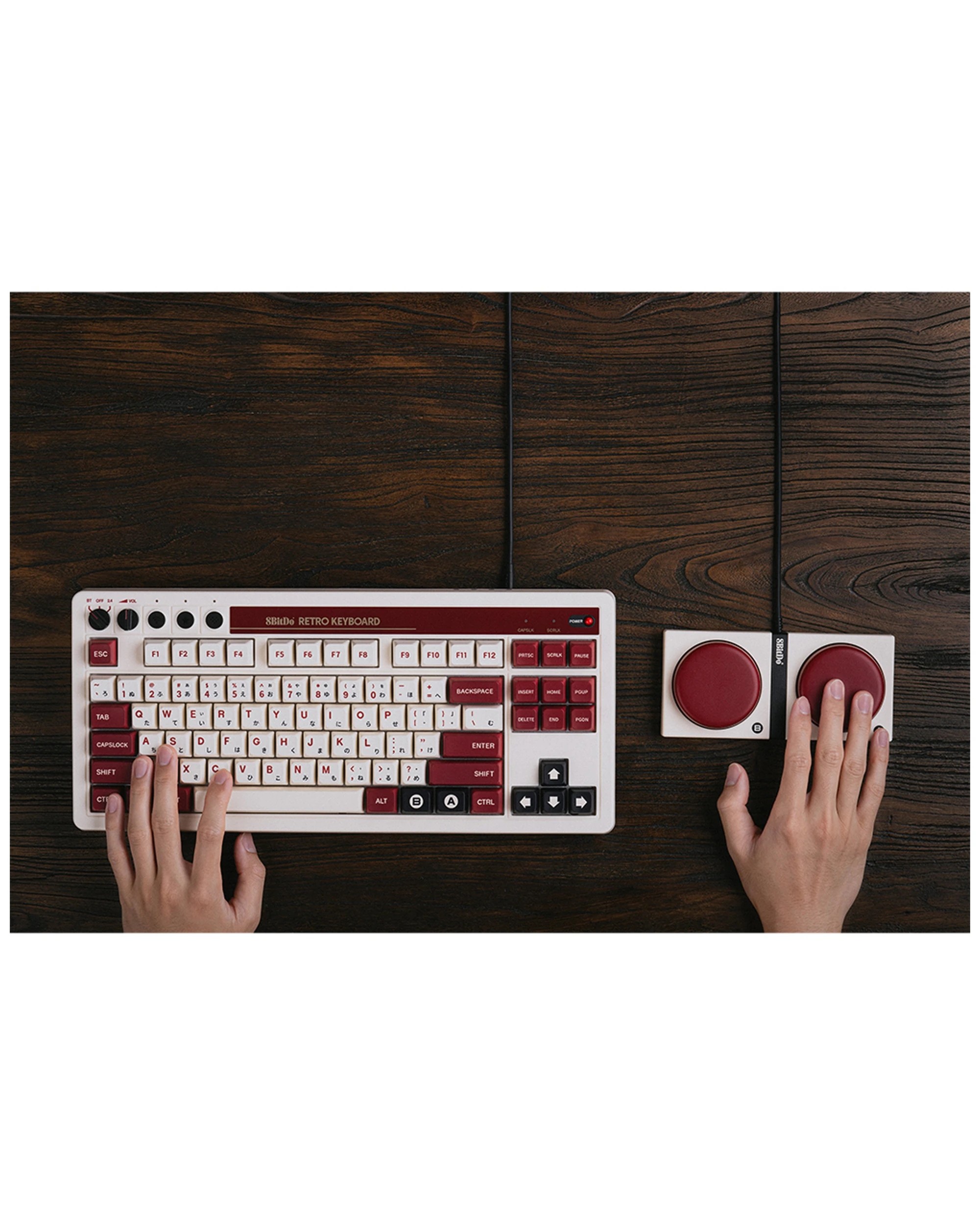 9 8bitdo Retro 87-key Mechanical Gaming Keyboard For Android Windows Fami Edition - White, 9 of 10