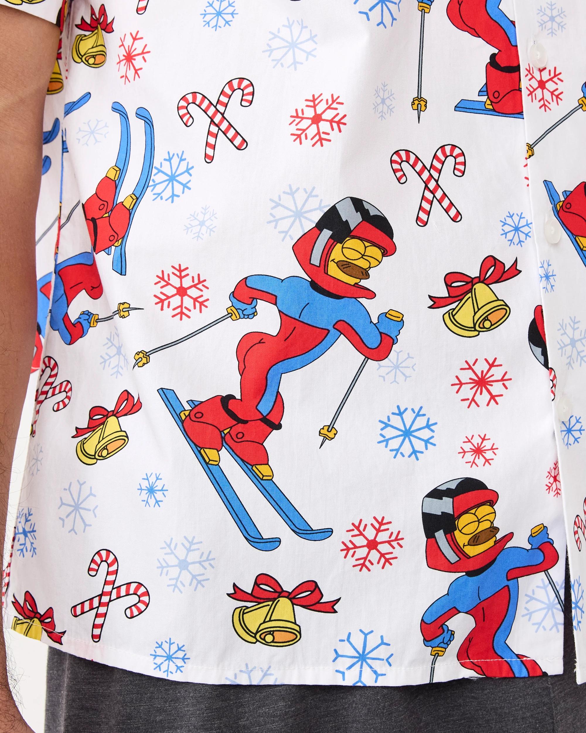 6 Short Sleeve Christmas Print Shirt Wht Plow, 6 of 6
