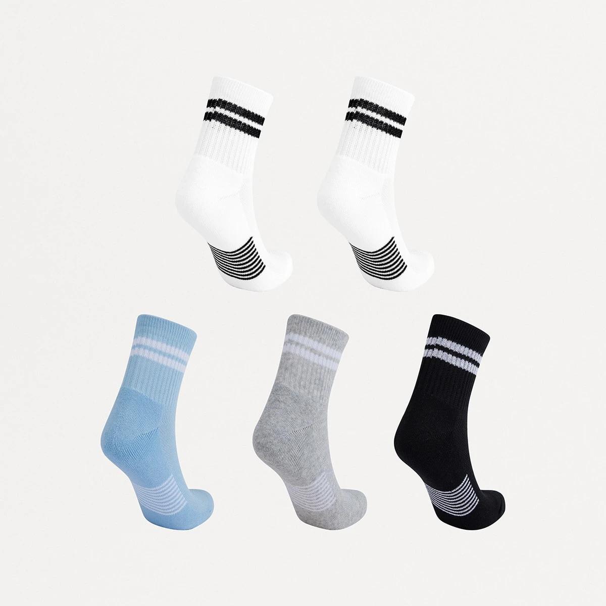 2 5 Pack  Active Terry Quarter Crew Socks CORE STRIPE, 2 of 3