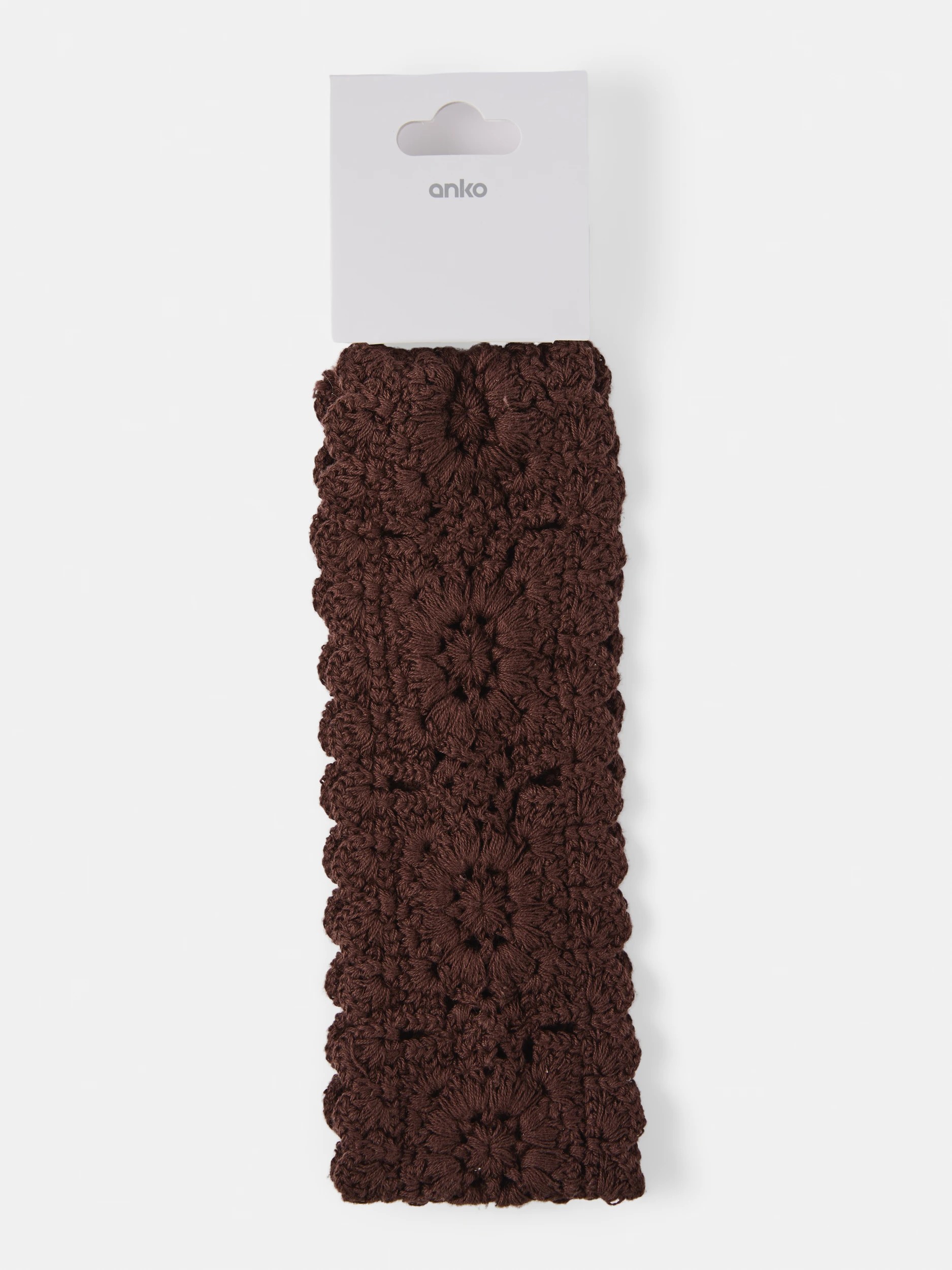 4 Crochet Stretch Headband - Brown, 4 of 4