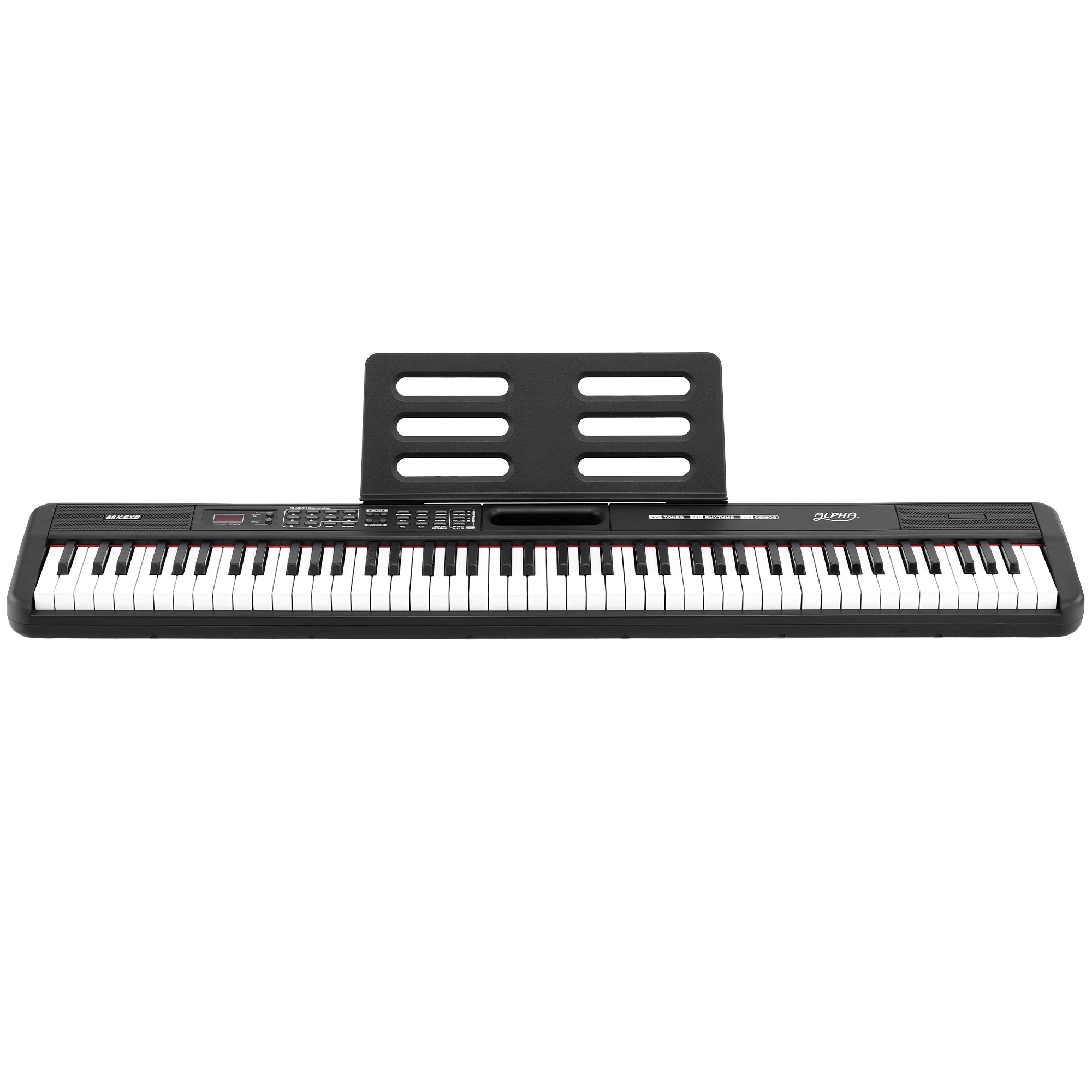 2 Alpha Piano Keyboard 88 Keys Electric Electronic Keyboard Piano Gift Black - Black, 2 of 7
