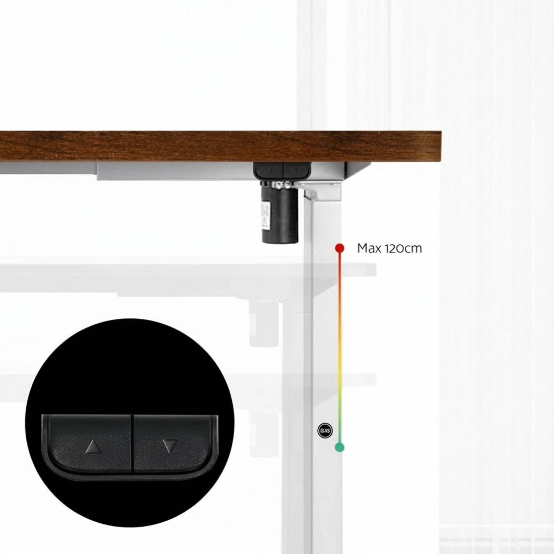 6 Artiss Standing Desk Motorised Sit Stand Desks Rustic  140CM - Brown, 6 of 7