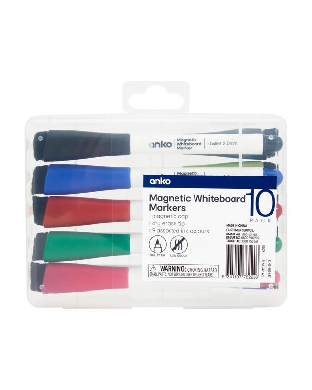 10 Pack Magnetic Whiteboard Mar