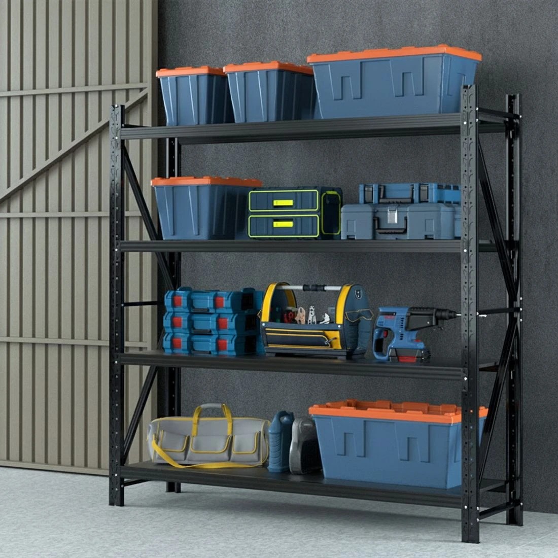 7 Giantz 2Mx2M Warehouse Shelving Garage - Black, 7 of 7