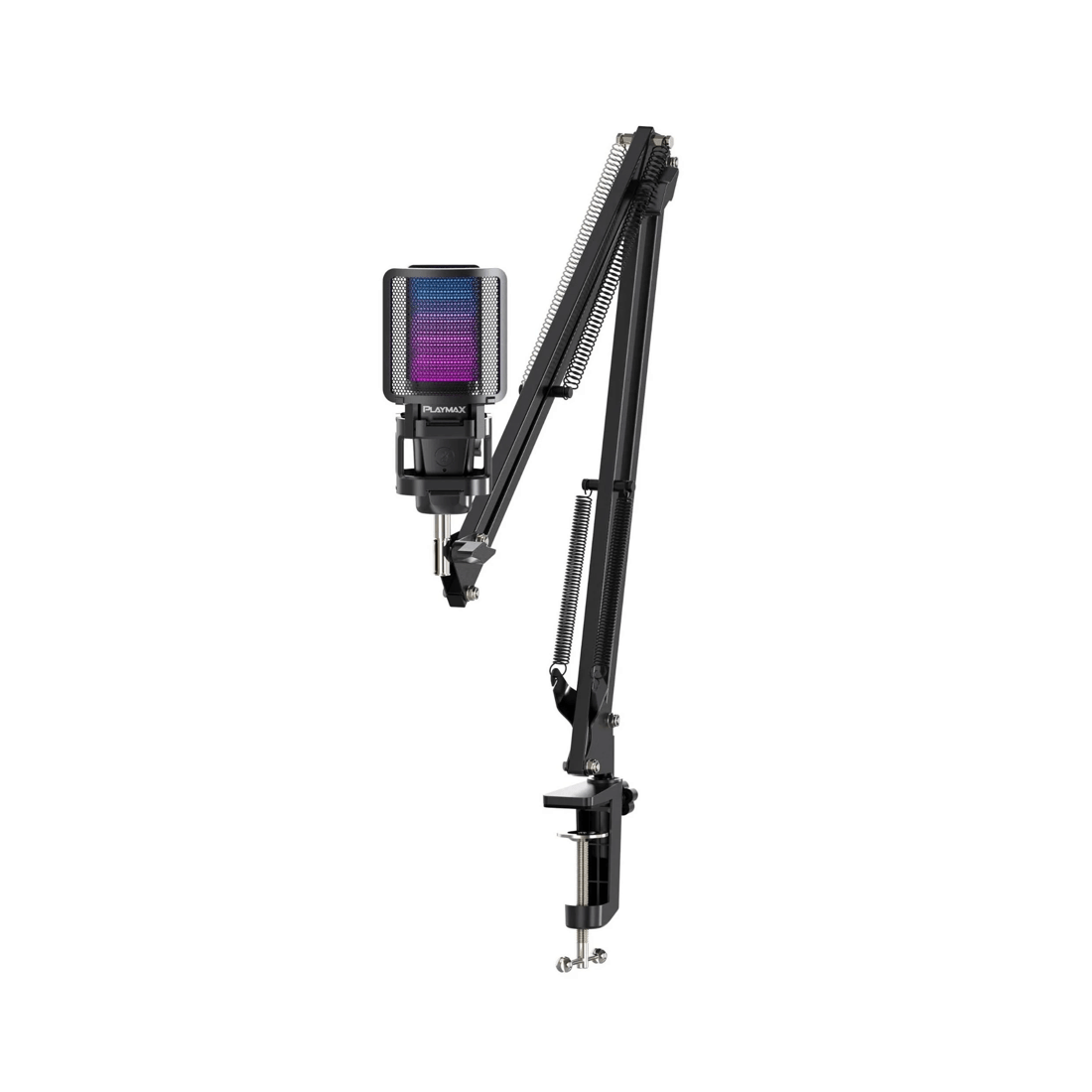 3 Playmax RGB Black Microphone with Arm and Tripod - Black, 3 of 9