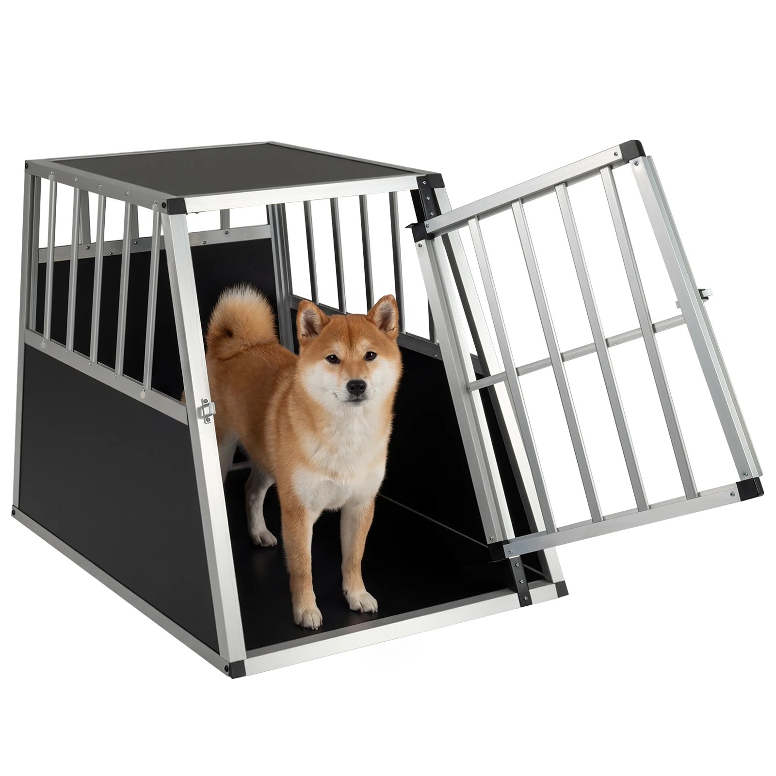 6 Costway Aluminum Travel Dog Crate Pet Transport Box Kennel 91x65x69.5cm, 6 of 6