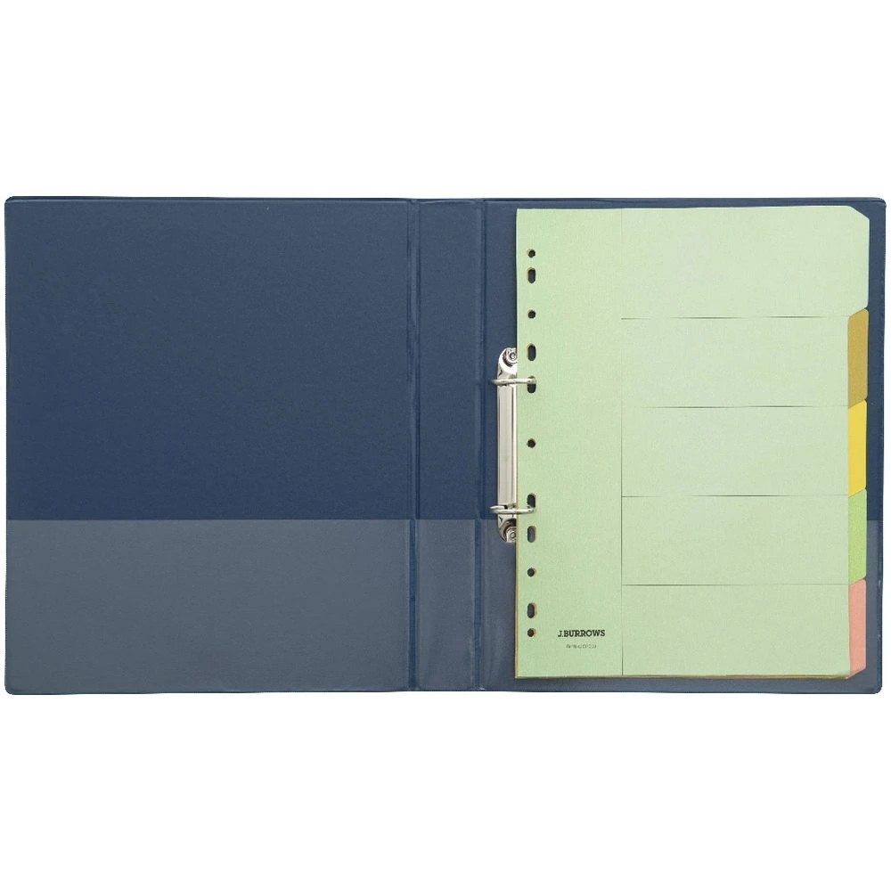 5 J.Burrows Insert Binder A4 2 D-Ring 25mm Blue, 5 of 5