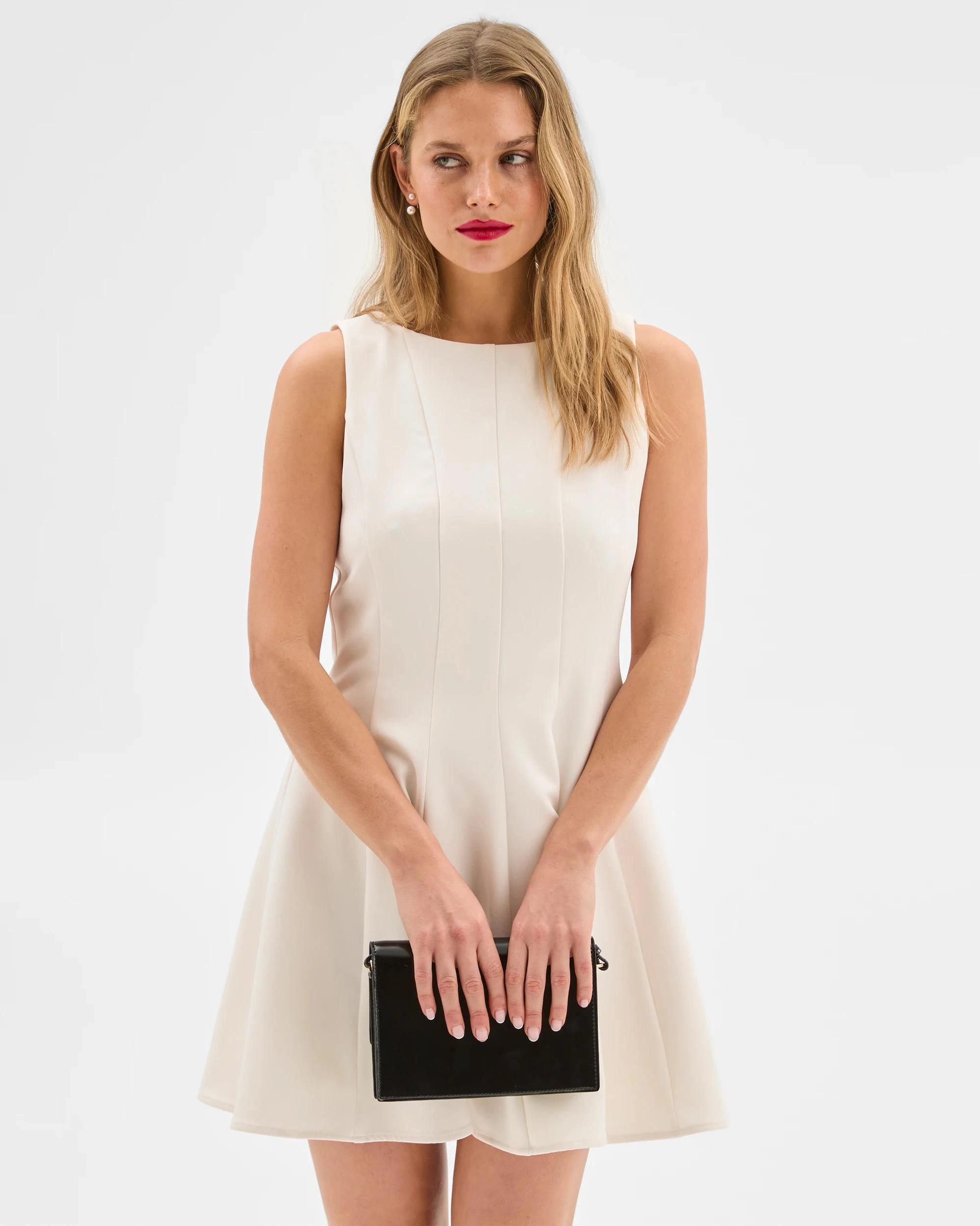 1 Fit and Flare Mini Dress - Lily Loves IVORY, 1 of 6