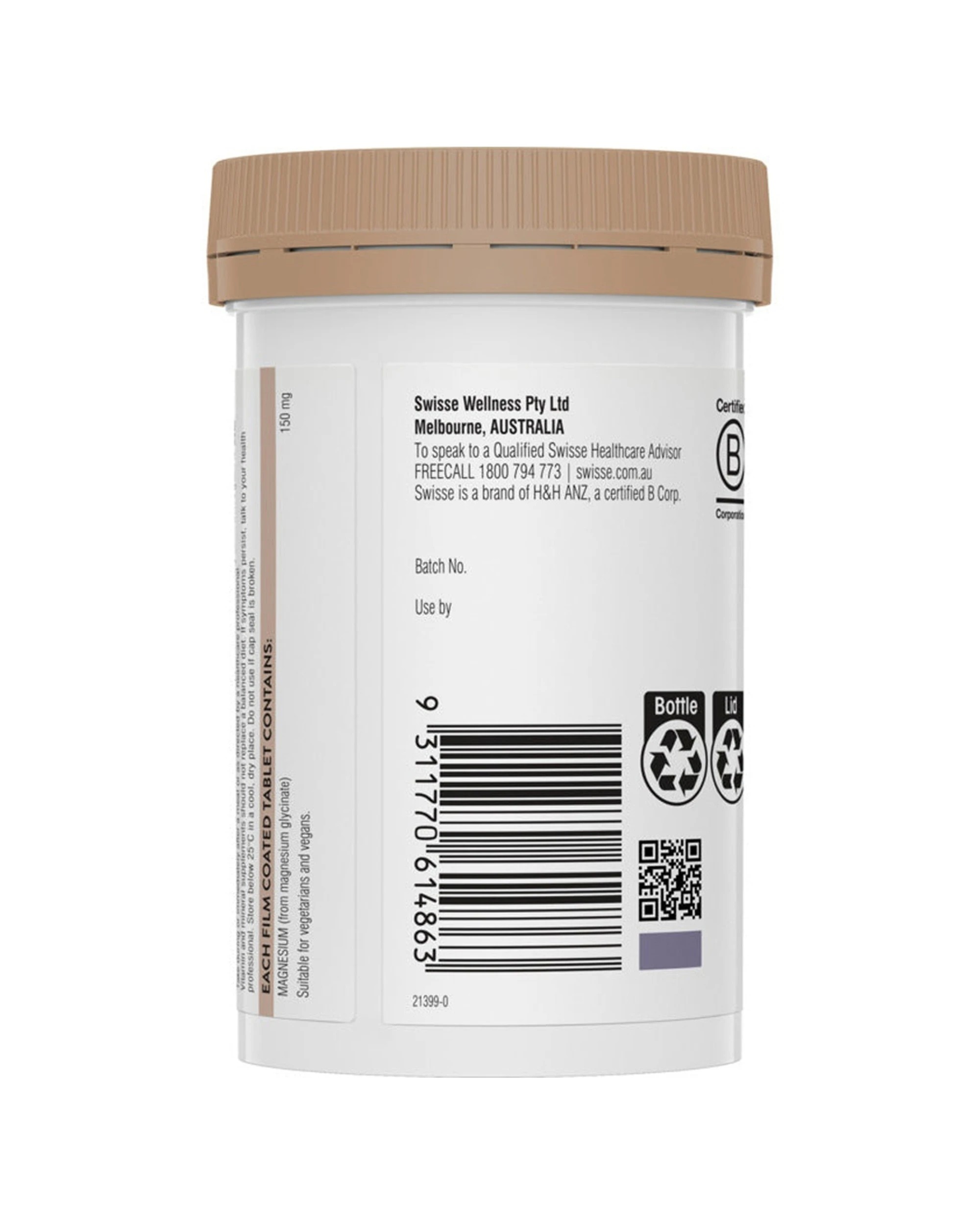 3 Swisse 60pc Ultiboost Tablets Magnesium Glycinate Muscle Support, 3 of 6