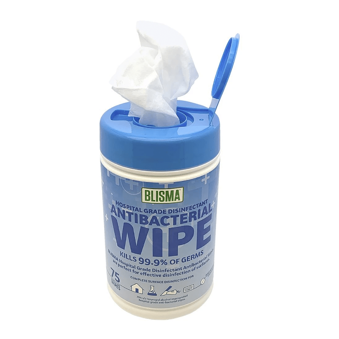 3 Blisma Hospital Grade Anti-bacterial Wipes 75 Pack, 3 of 4