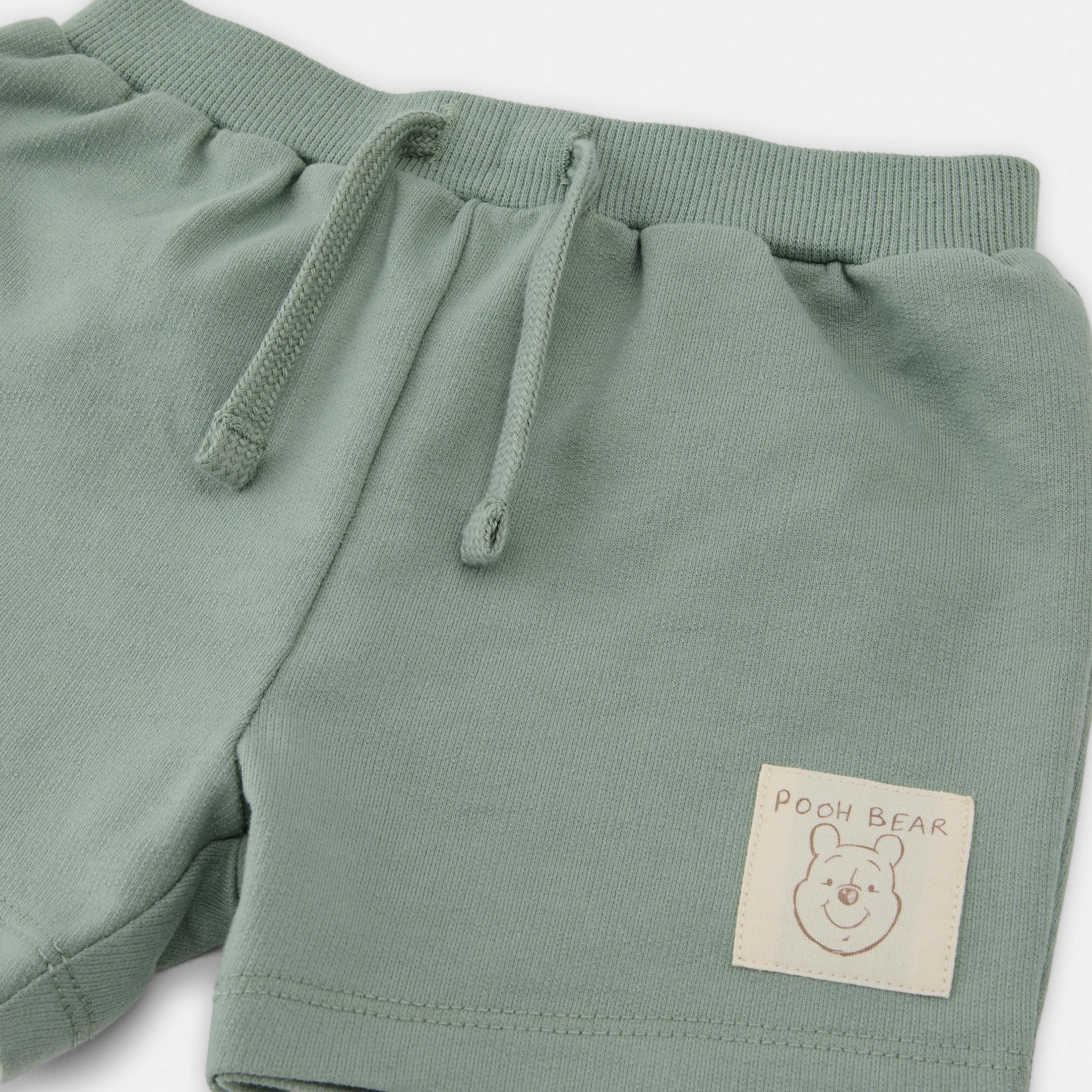 6 Winnie the Pooh License Short Sleeve T-shirt and Shorts Set BEIGE WINNIE, 6 of 6