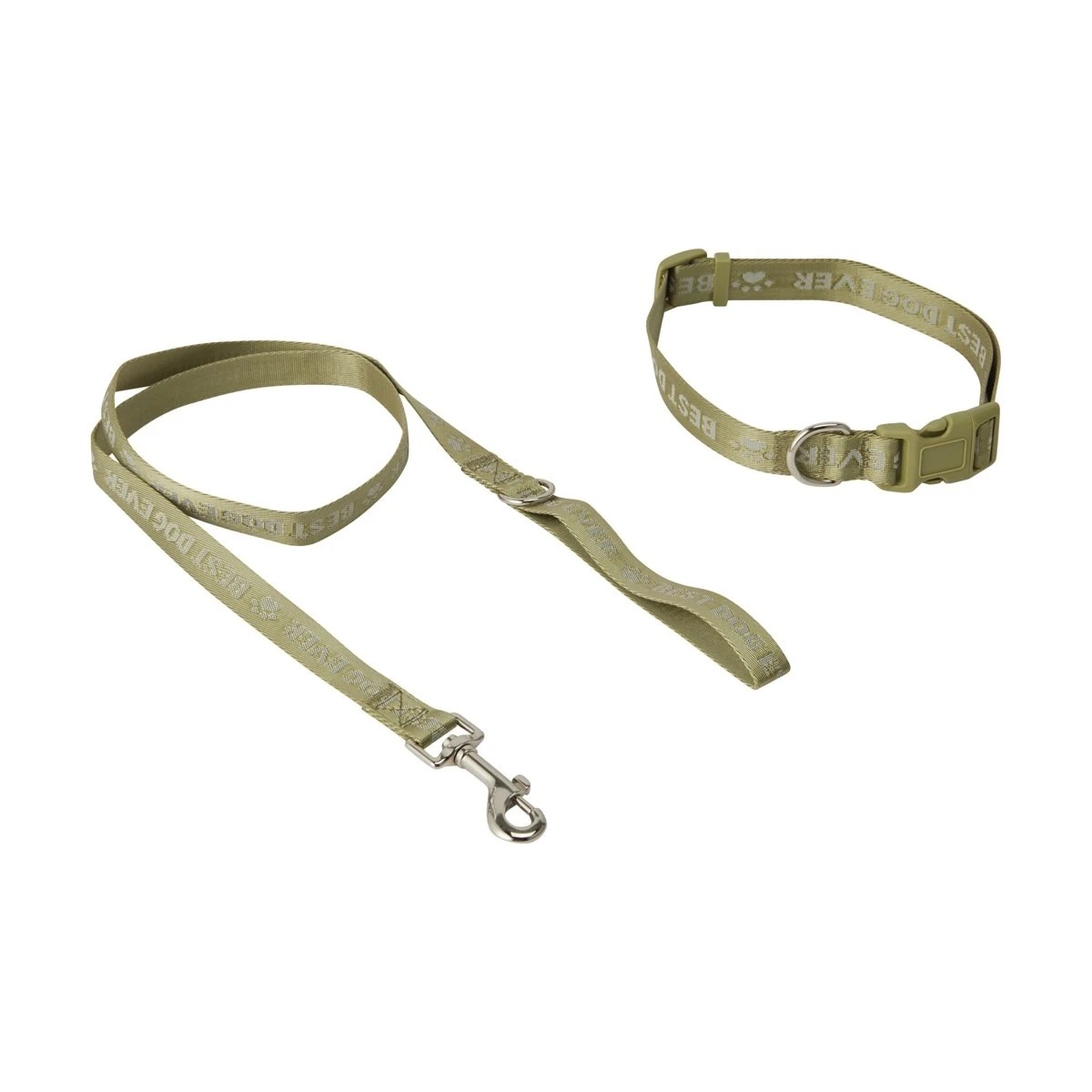 1 Best Dog Ever Collar and Lead Set - Large, Green, 1 of 5