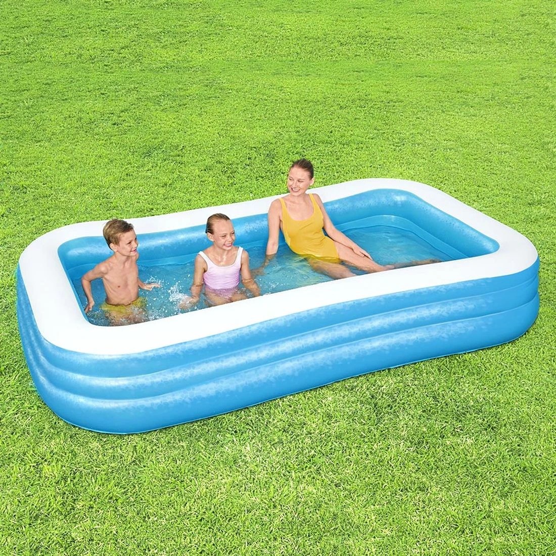 3 Bestway Kids Pool 305x183x56cm Inflatable Above Ground Swimming Family Paddling Pool 1161L Easy Setup
 - multi, 3 of 4