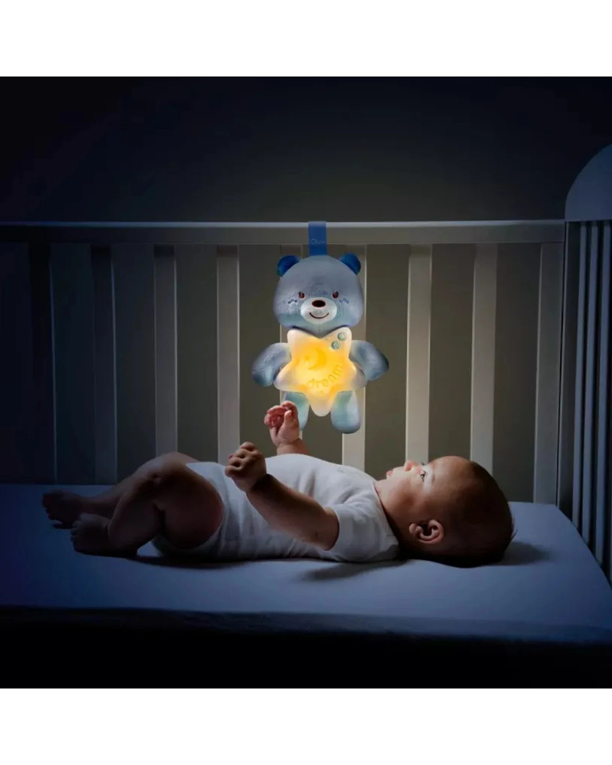 3 CHICCO GoodNight Bear Plush Baby Night Light 0 Months Plus Soothing Melodies - Blue, 3 of 3