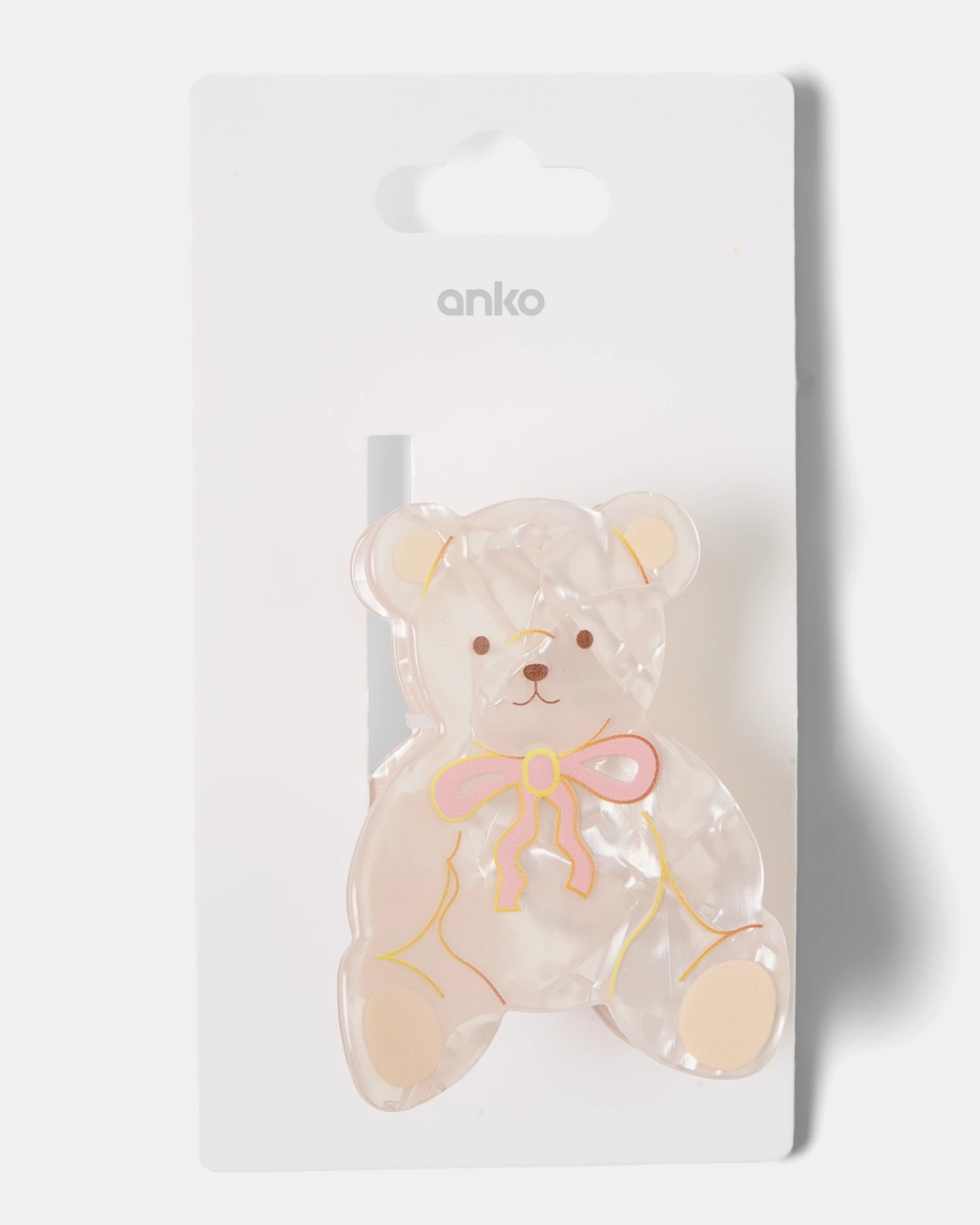 4 White Novelty Teddy Claw Hair Clip, 4 of 4