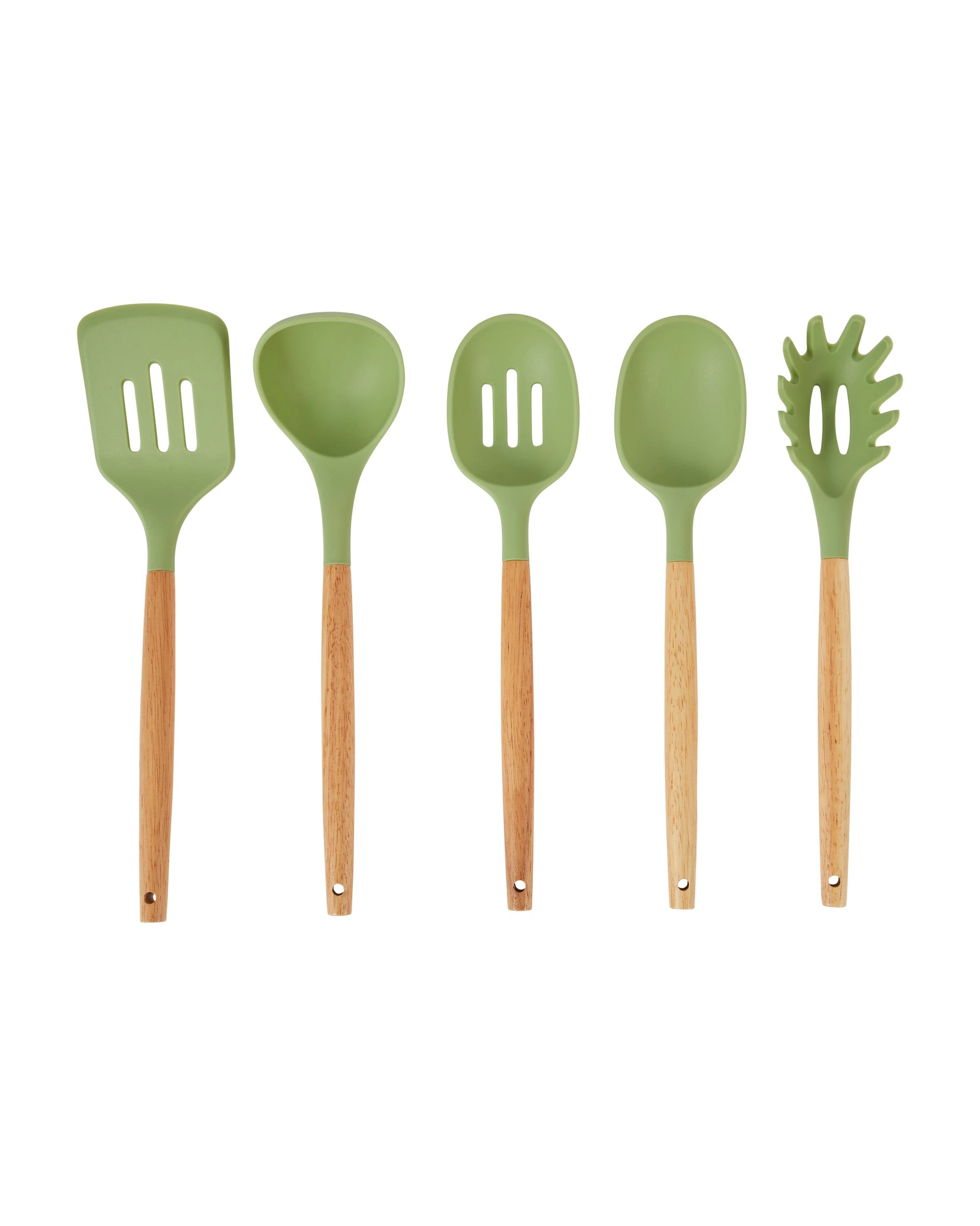 1 Set of 5 Utensils - Green, 1 of 8