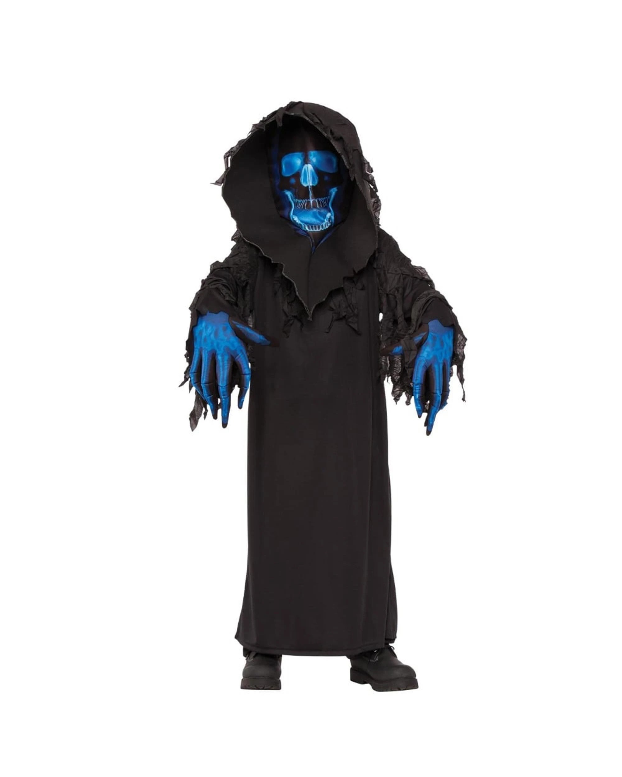 1 Skull Phantom Child Costume Size L 9-10 Years, 1 of 4
