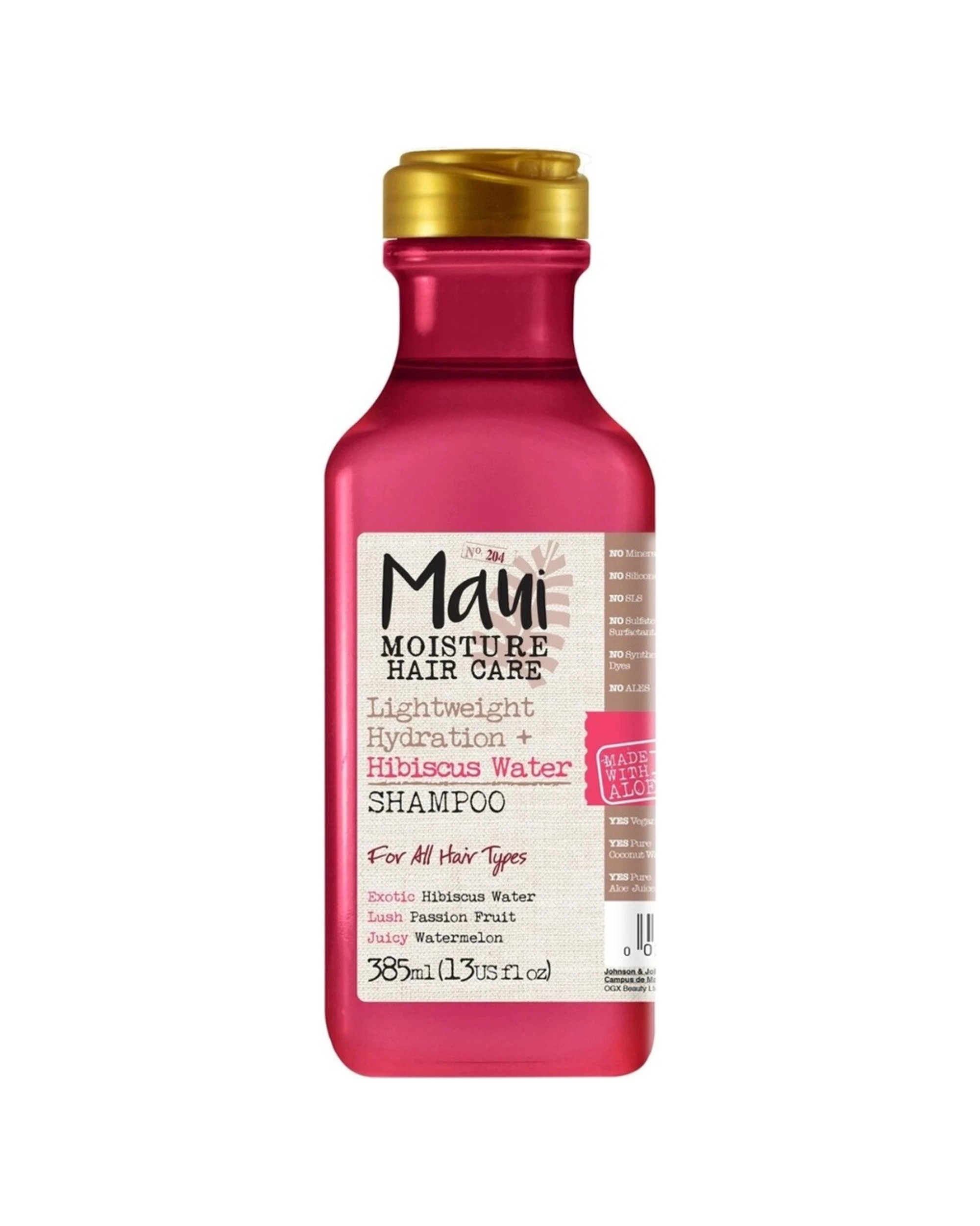 2 MAUI MOISTURE 8PK Daily Hydration Shampoo 385ml Hibiscus Water All Hair - Multi, 2 of 3