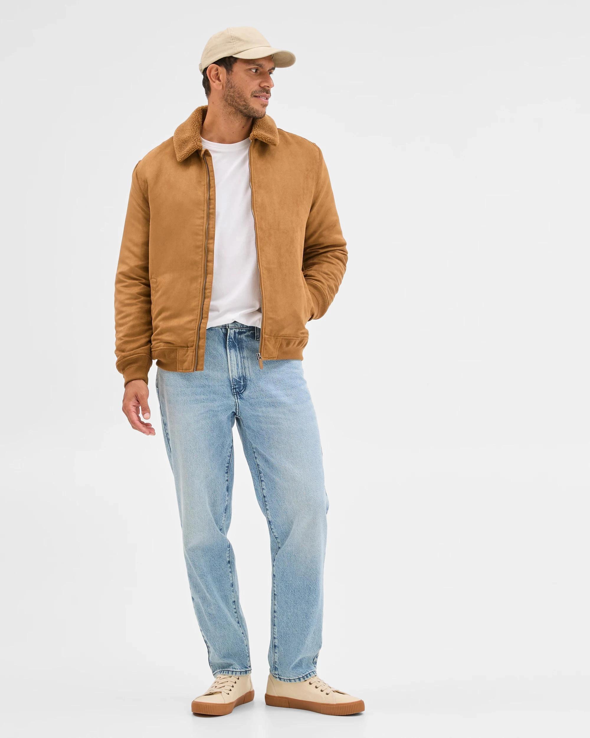 2 Target Man Faux Suede Jacket WALNUT, 2 of 6