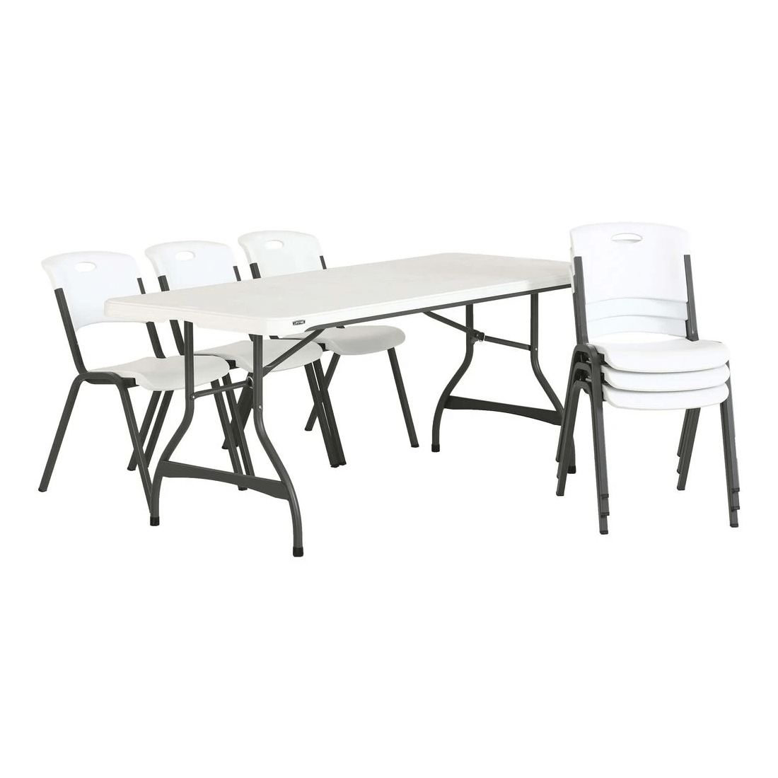 7 Lifetime Stacking Chair White, 7 of 10