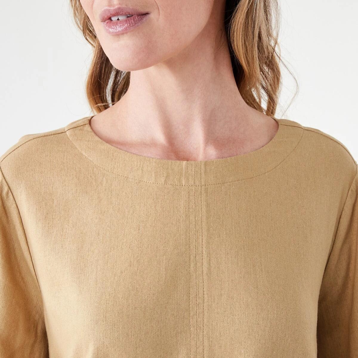5 Long Sleeve Linen Blend Top LARK, 5 of 6