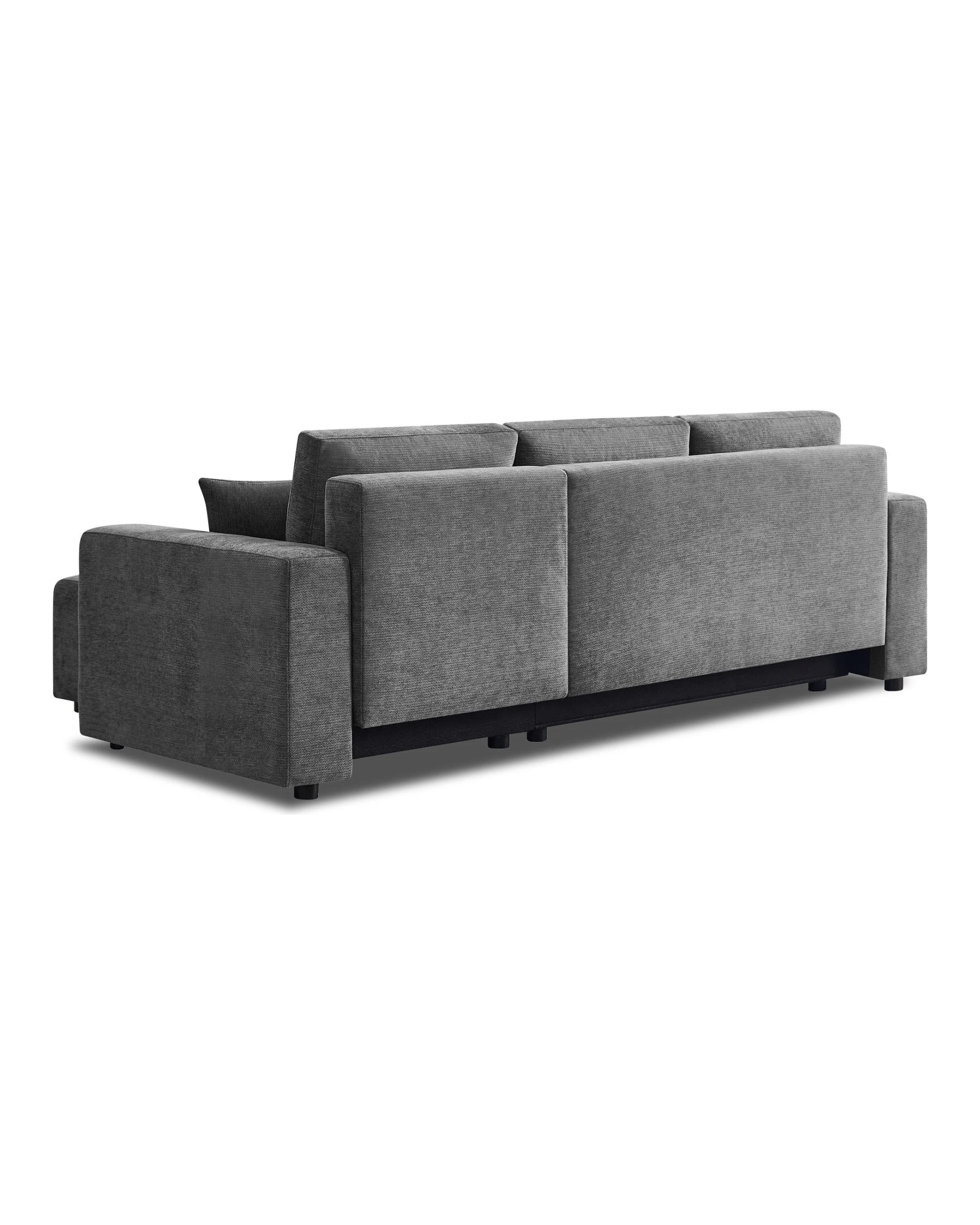 4 Sarantino Caliana Reversible L Shape Sofa Bed with Storage and Backrest, 4 of 10