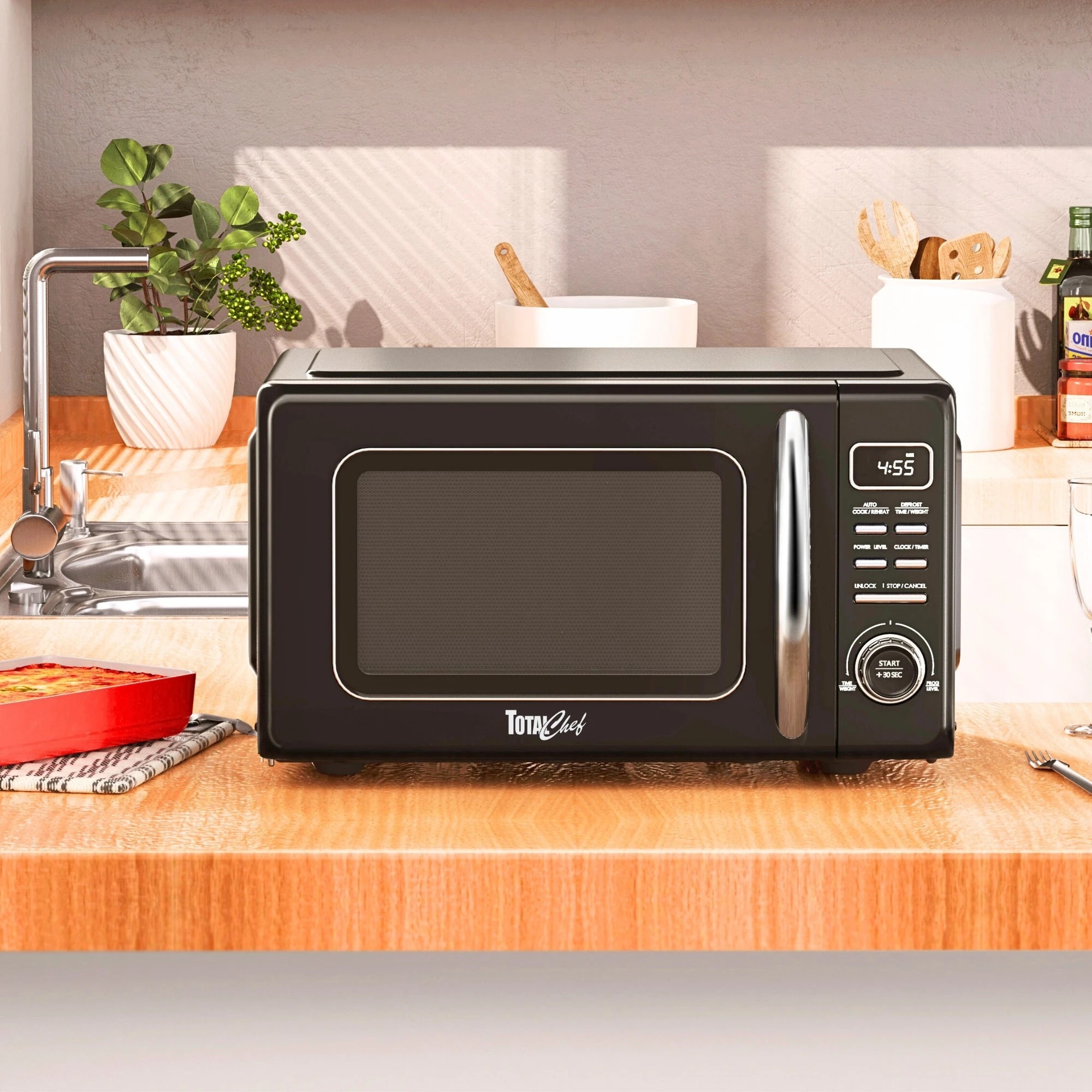 5 Total Chef Retro Microwave Oven 25L - Black, 5 of 9