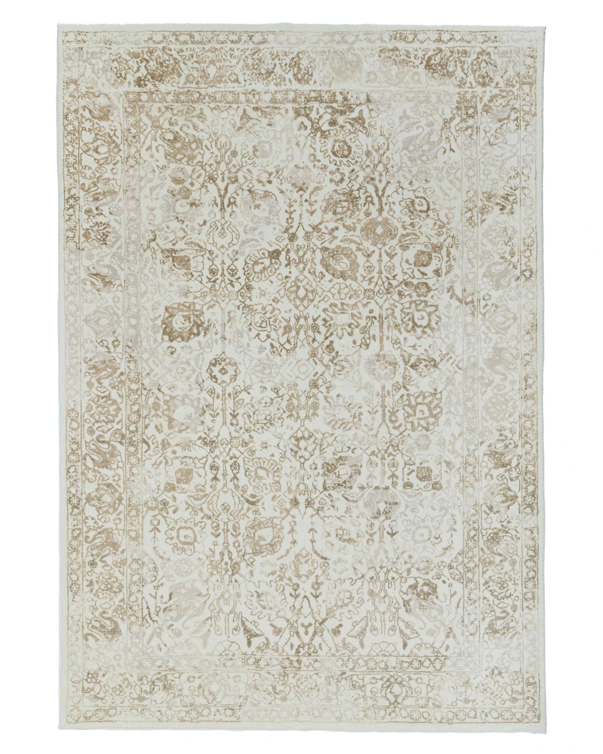 1 Loopsie Jaya Floral Washable Rug-400cm x 300cm - White, 1 of 7