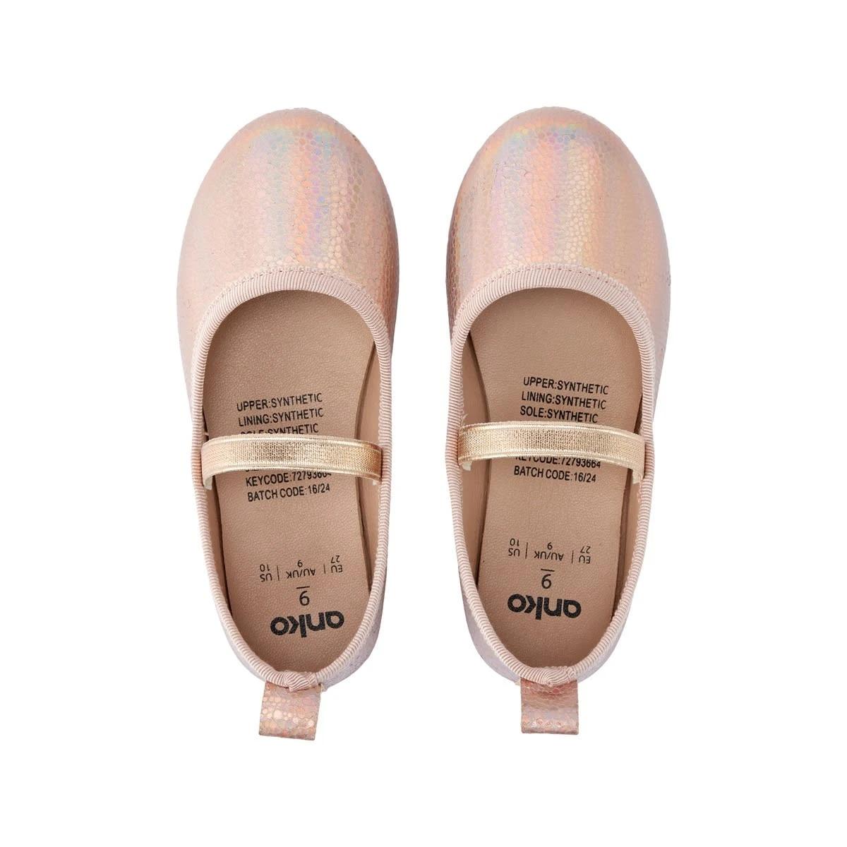 2 Junior Glitter Flats Rosegold, 2 of 5