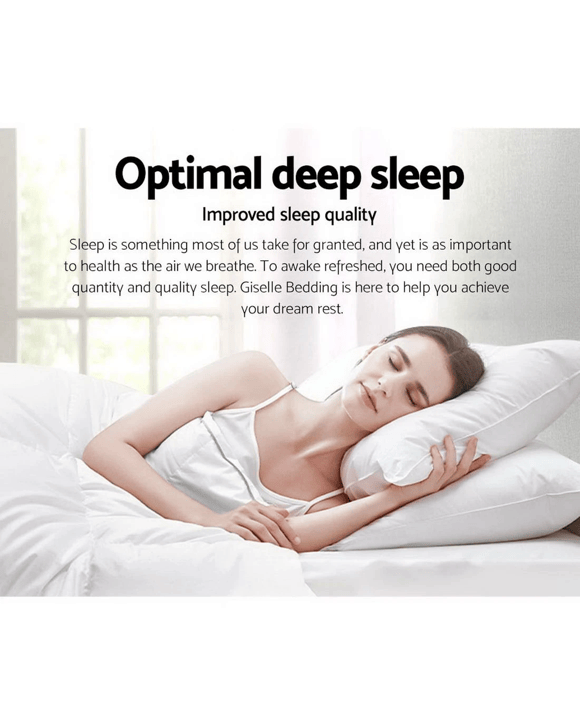 Giselle Bedding 400GSM Microfibre Bamboo Quilt - King Bed - White