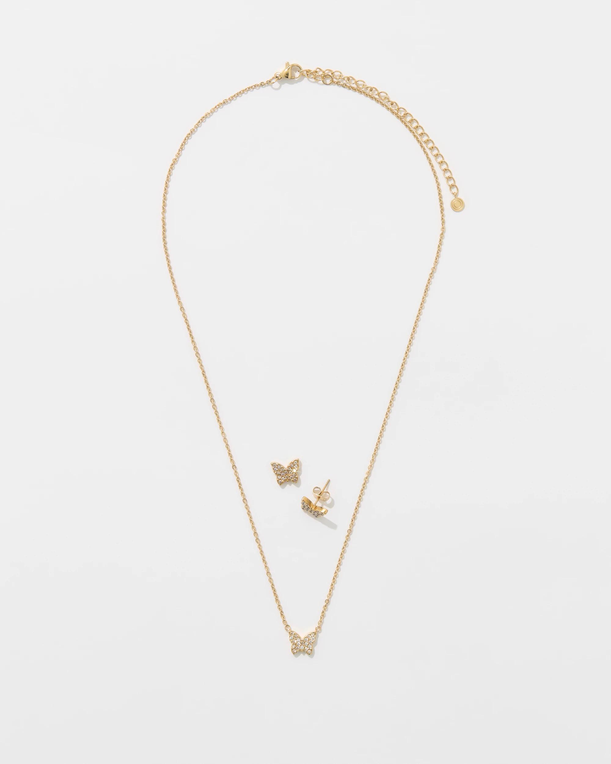 1 Target Waterproof 2 Pack Butterfly Jewellery Set GOLD, 1 of 1