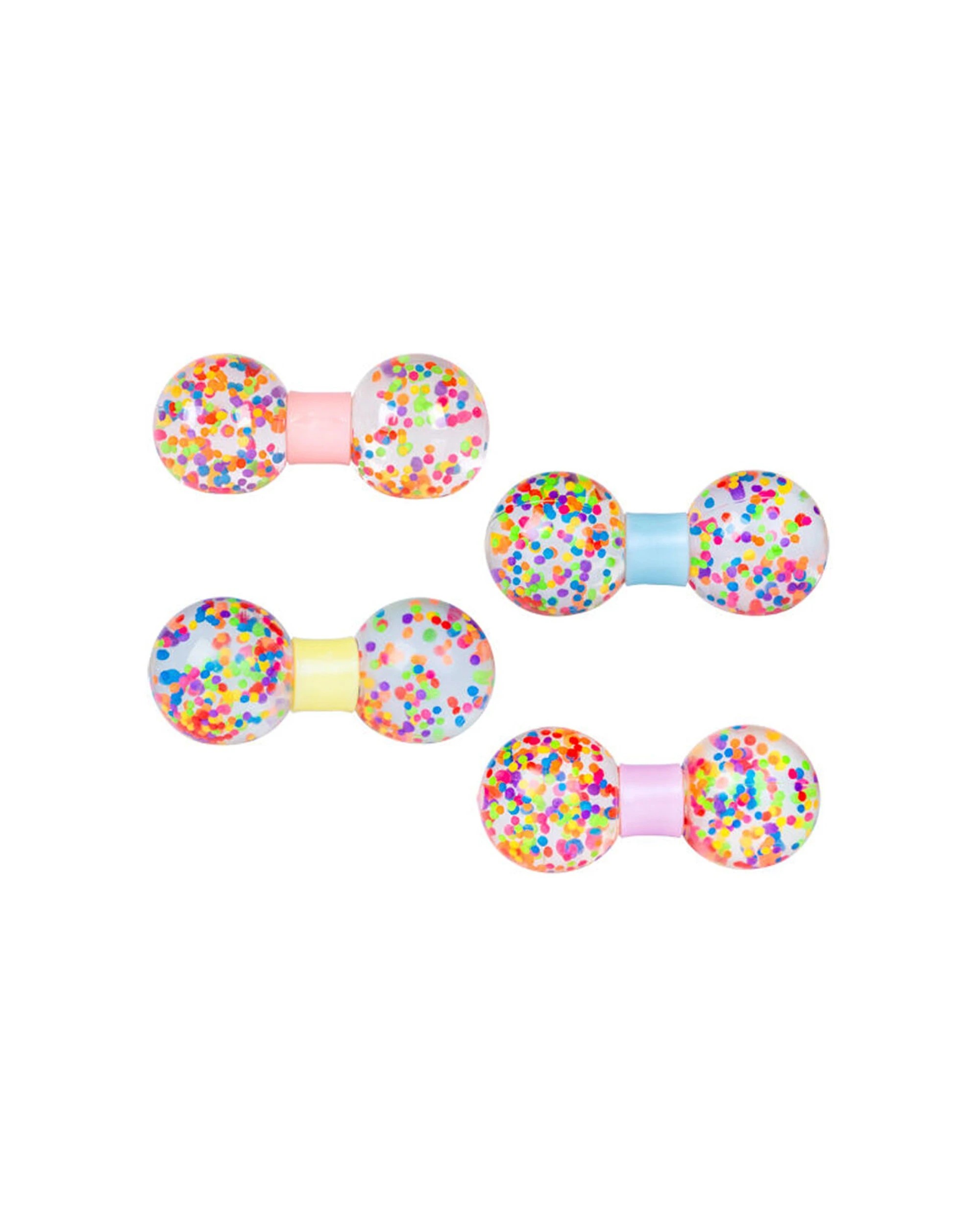 1 Smooshos 4PK Dumbbell Colorful Beads Squishy Ball Childrens Toy 12x5.5x5.5.5cm - Multi, 1 of 3