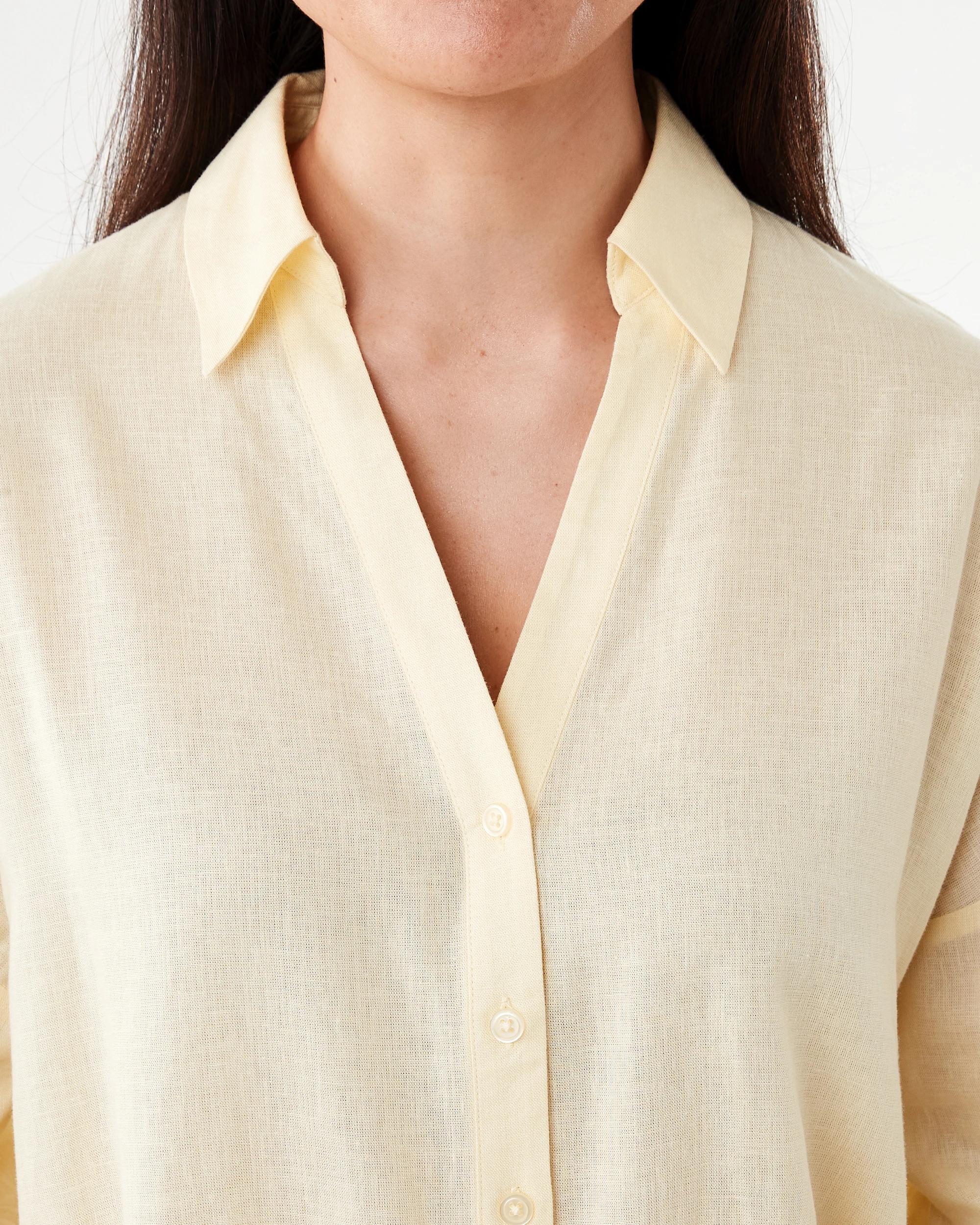 5 Long Sleeve V-Neck Dolman Shirt Fln Yellow, 5 of 8