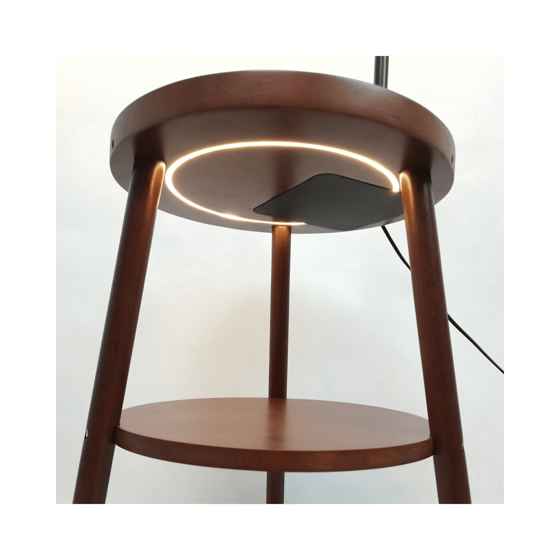 5 BR Home Naples Tripod Floor Lamp with Storage Drawer and USB Charging, 5 of 8