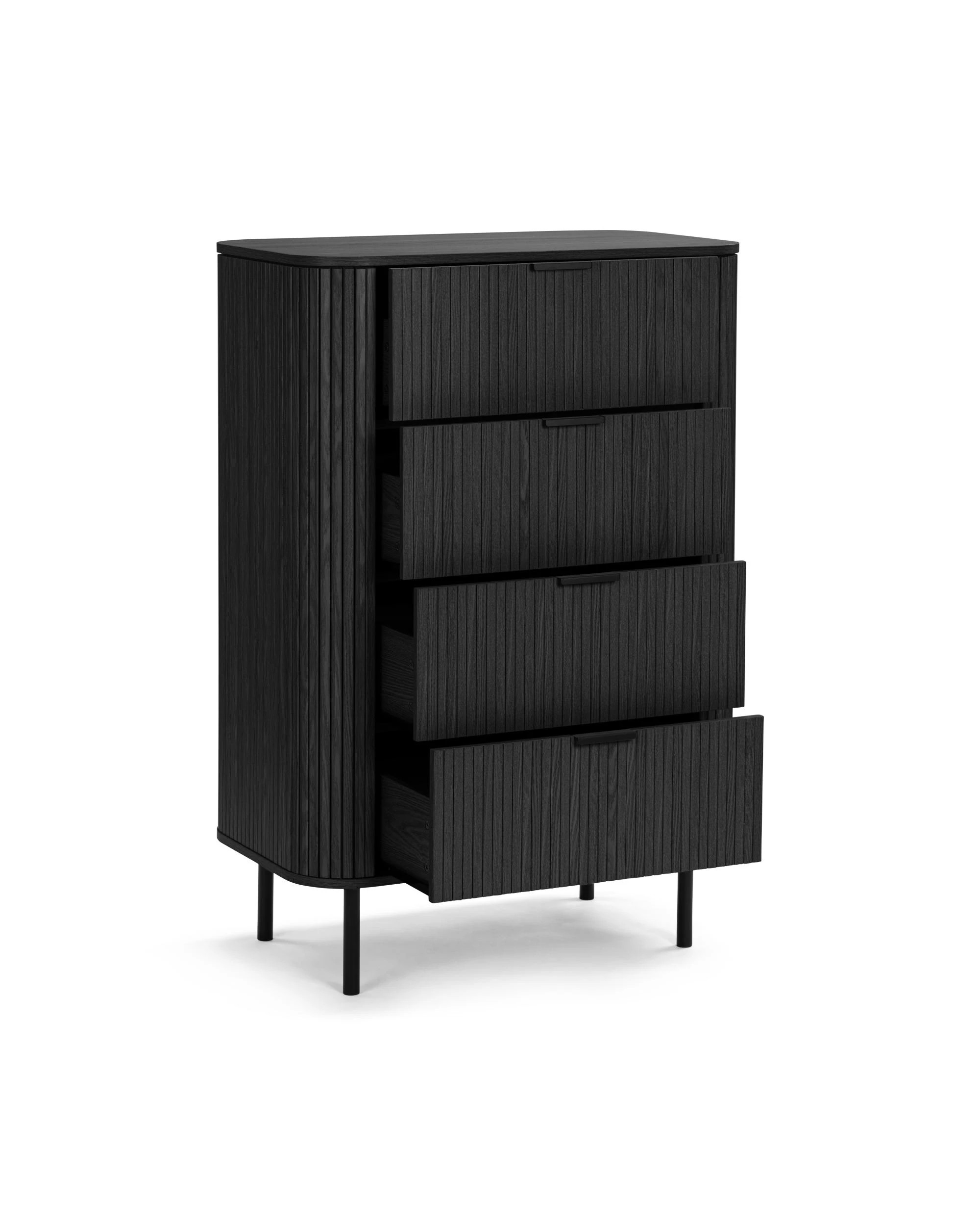 6 Kodu Tallboy Dresser Chest 4 Drawers - Black, 6 of 10