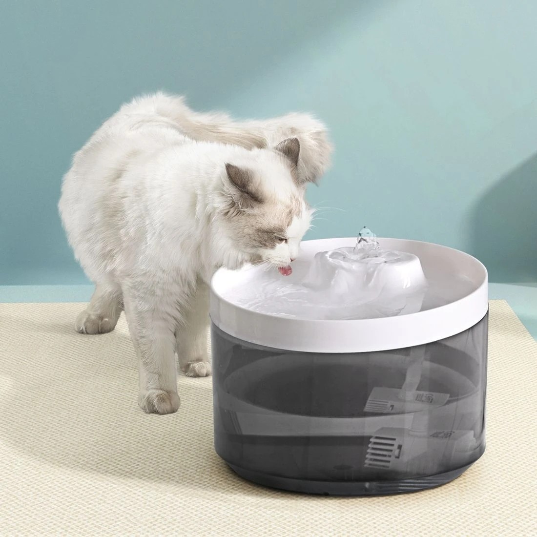 3 i.Pet Pet Water Fountain Feeder Dispenser Filter Dog Cat Drinking Automatic 2.2L - White, 3 of 4